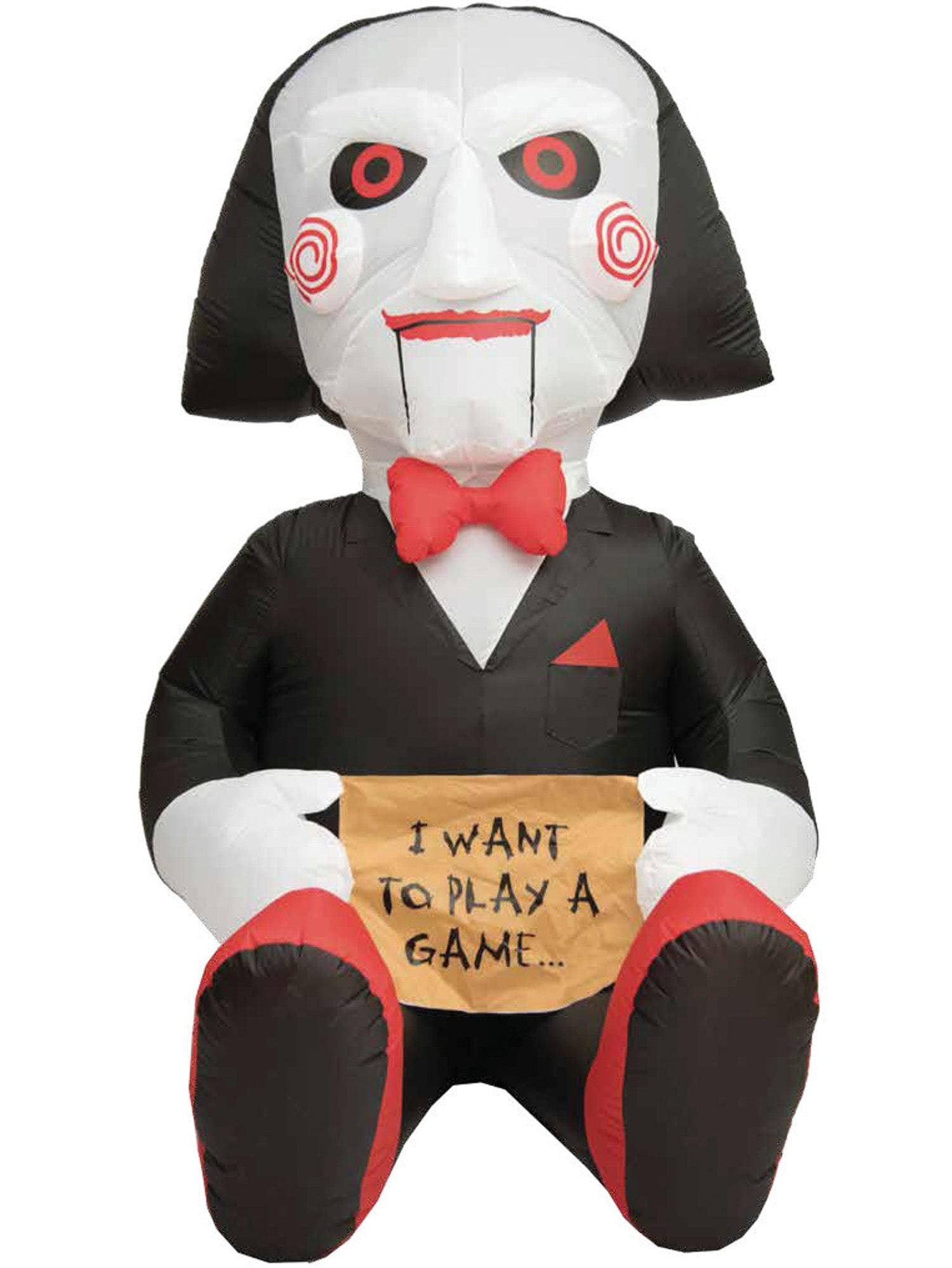 7 Foot Saw Billy Jigsaw Light Up Halloween Inflatable Lawn Decoration - costumes.com