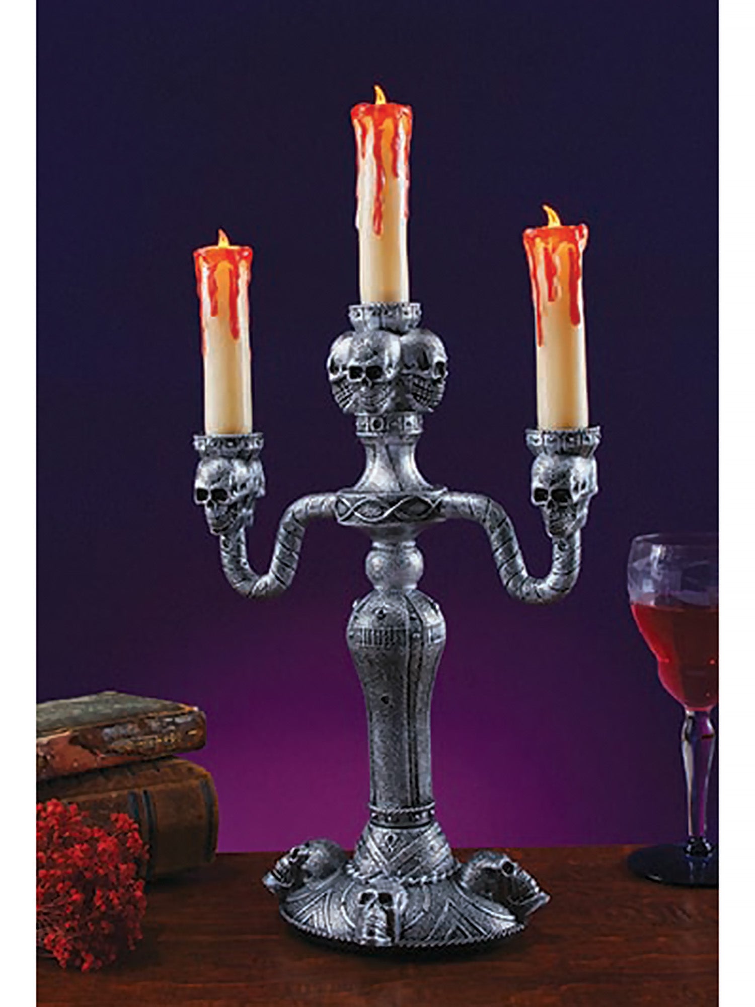 14-inch Light Up Candelabra with LED Flames - costumes.com