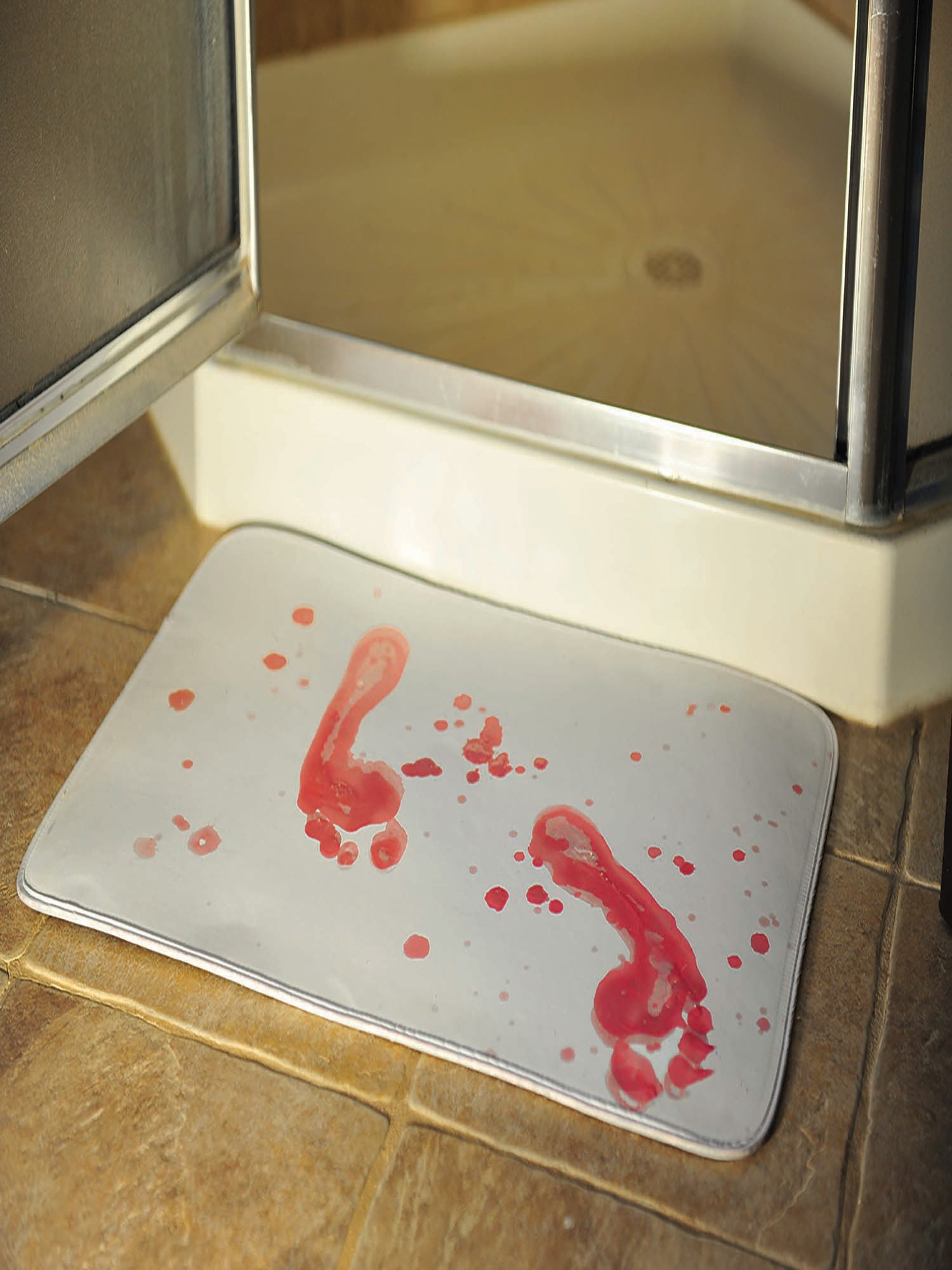 23-inch Bloody Footprint Door Mat - costumes.com