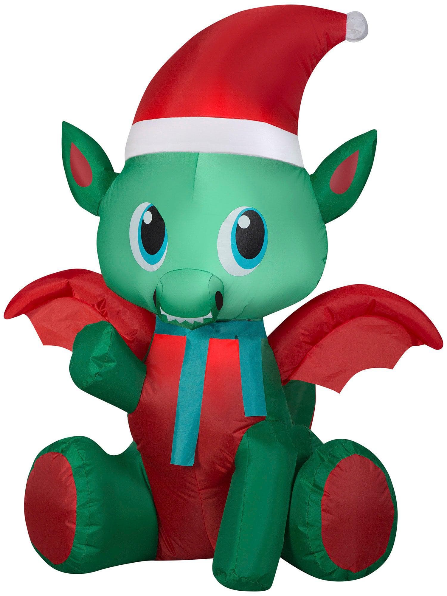3.5 Foot Baby Dragon Light Up Christmas Inflatable Lawn Decor - costumes.com
