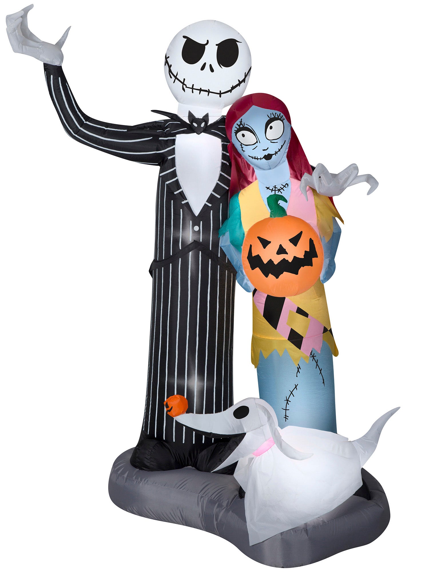 6 Foot the Nightmare Before Christmas Jack & Friends Light Up Halloween Inflatable Lawn Decor - costumes.com