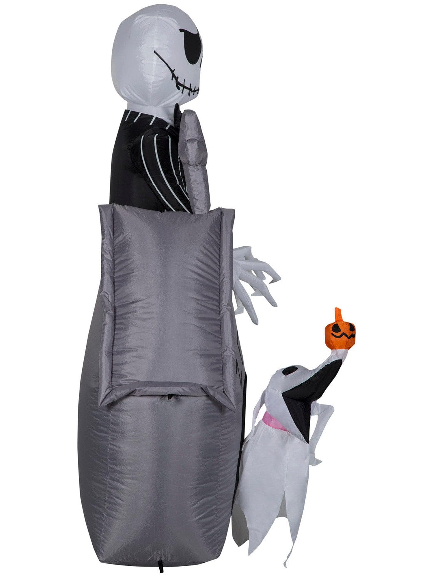 5 Foot The Nightmare Before Christmas Jack Skellington & Zero Light Up Halloween Inflatable Lawn Decor - costumes.com