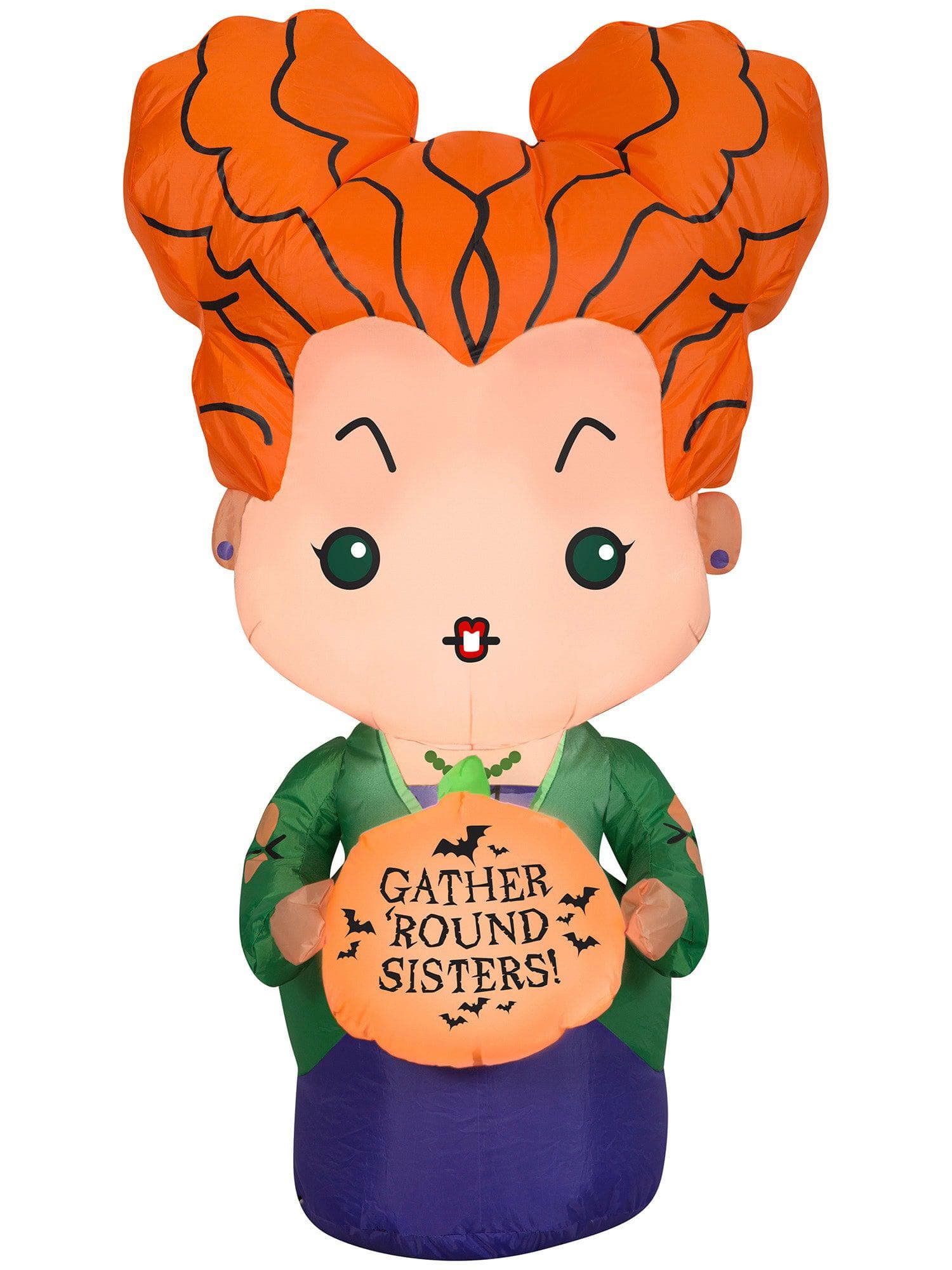 3.5 Foot Hocus Pocus Winifred Sanderson Light Up Halloween Inflatable Lawn Decor - costumes.com