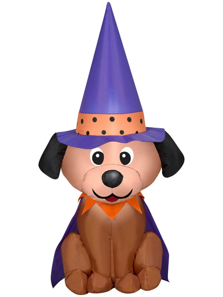 4 Foot Witch Dog Light Up Halloween Inflatable Lawn Decor
