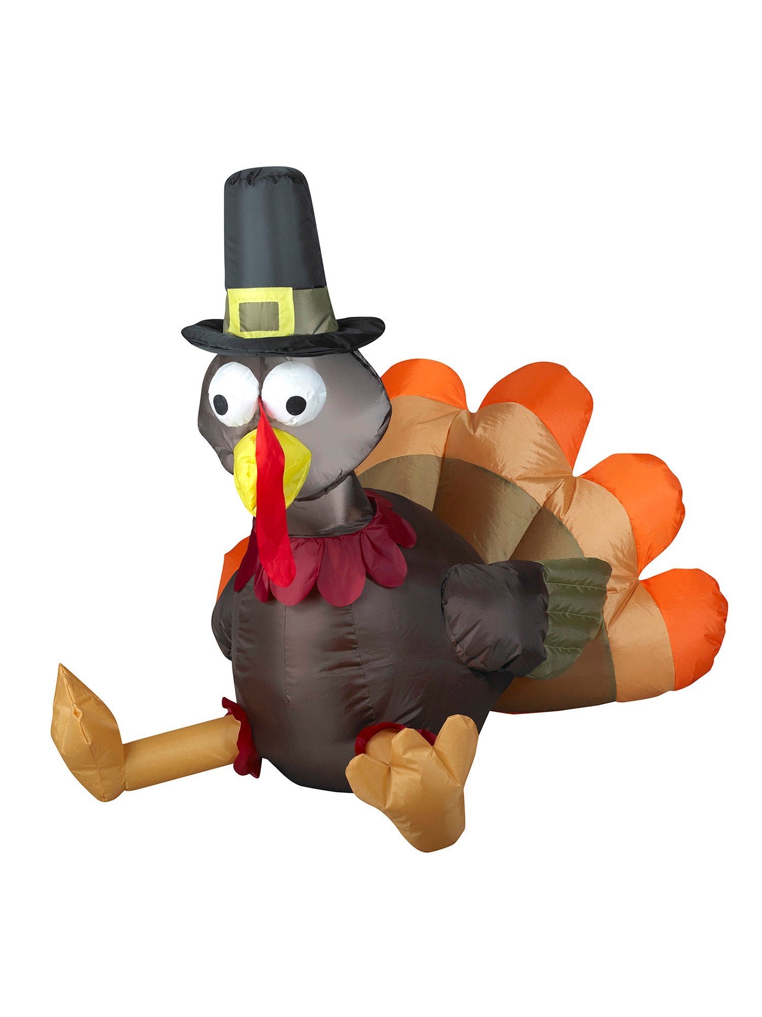 3 Foot Harvest Turkey Light Up Thanksgiving Inflatable Lawn Decoration - costumes.com
