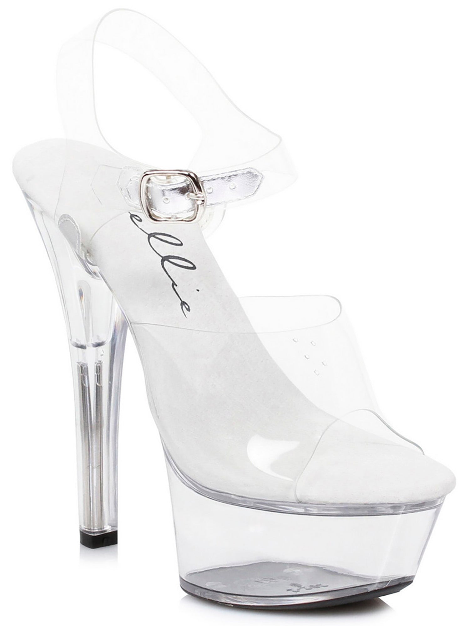 Adult Sexy Glass Slipper Platform Heeled Shoes - costumes.com