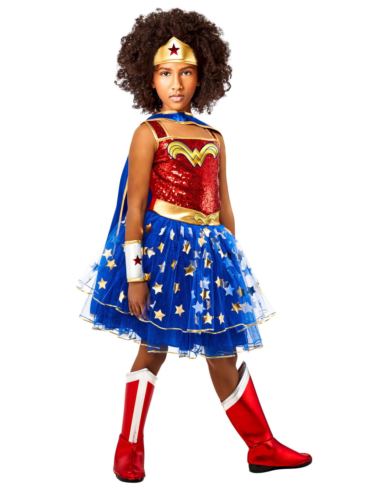 Girls' DC Comics Wonder Woman Sequin Tutu Dress - costumes.com