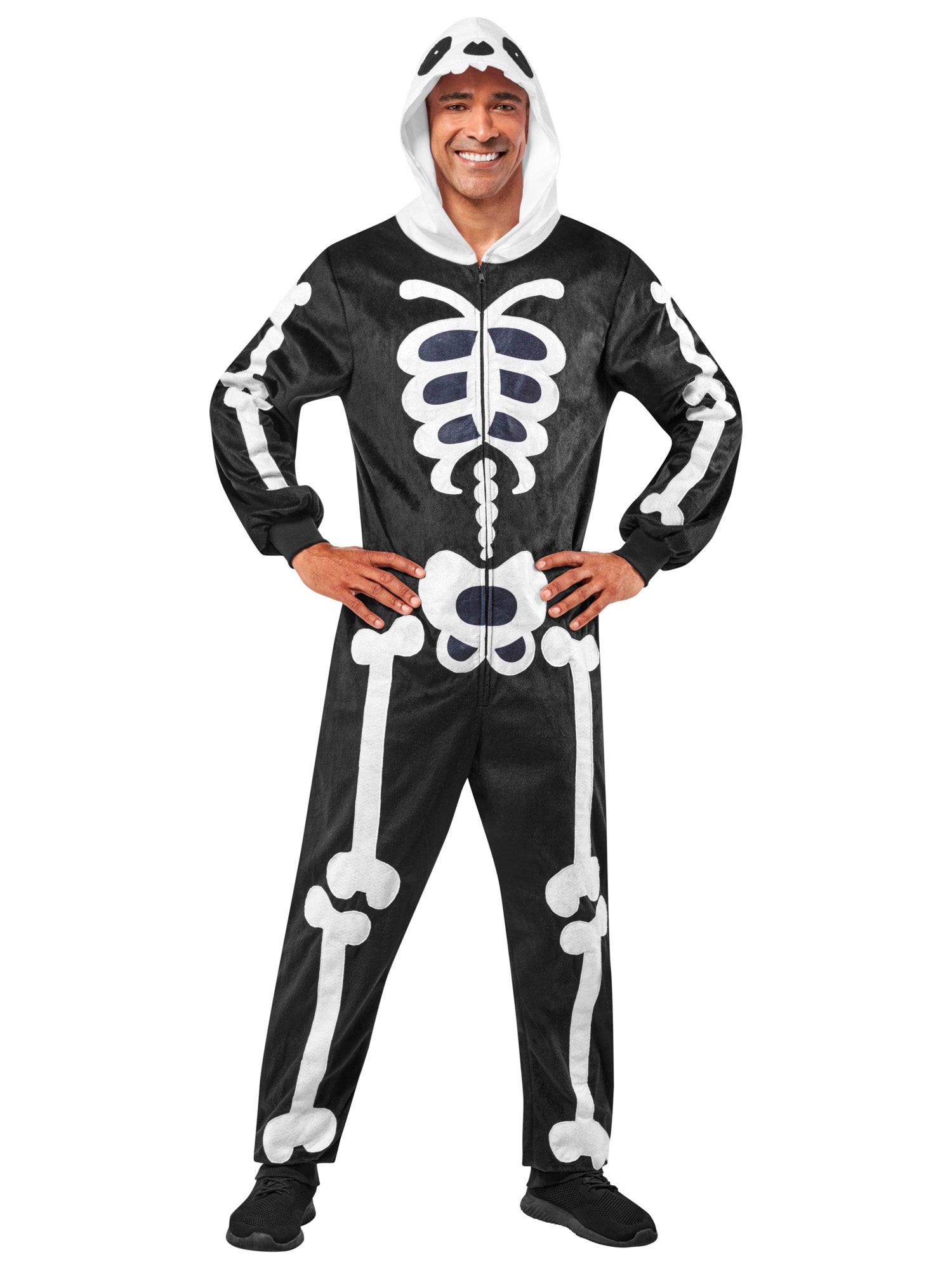 Adult Skeleton Zipsters Costume - costumes.com
