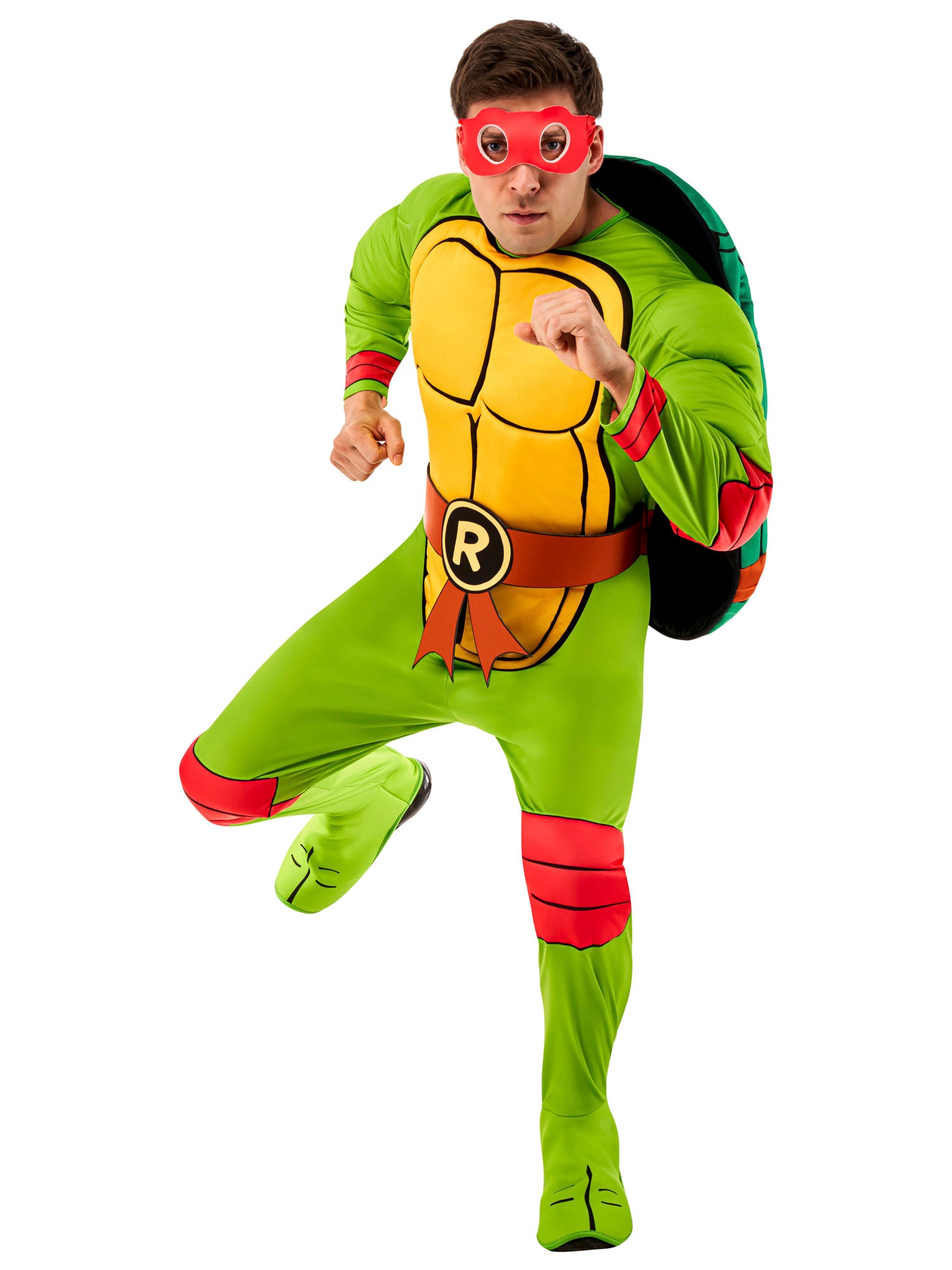 Men's Retro Teenage Mutant Ninja Turtles Raphael Padded Jumpsuit Costume - Deluxe - costumes.com