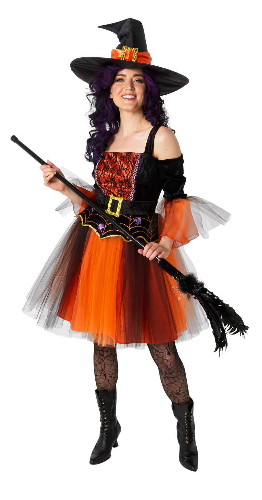 Women's Black and Orange Enchanted Witch Costume - costumes.com