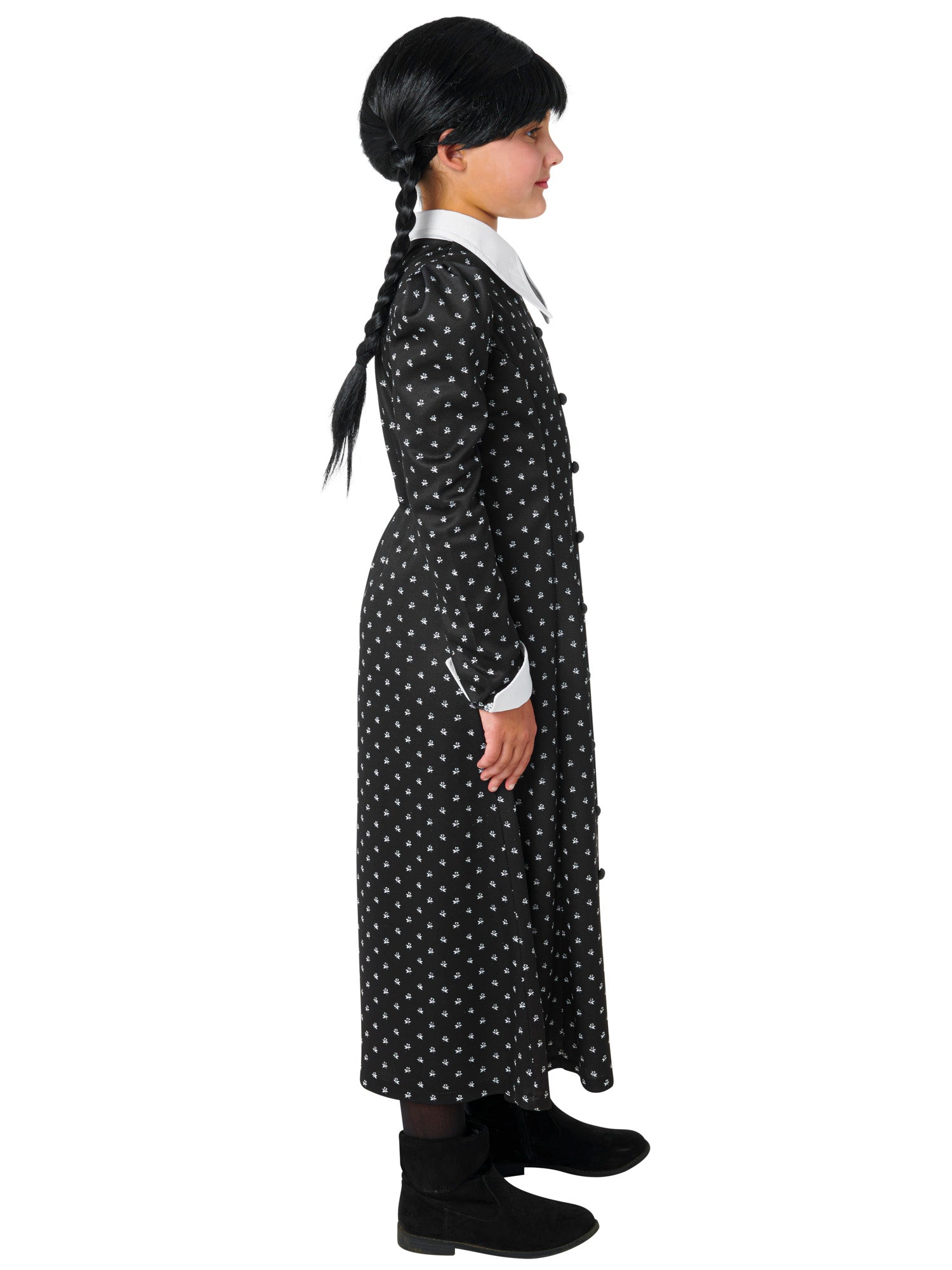 Girls' Polka Dot Wednesday Addams Dress - costumes.com