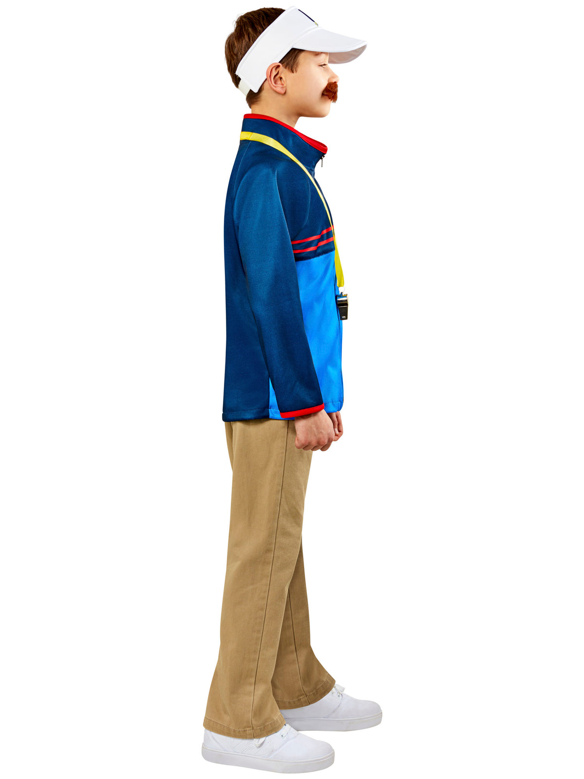 Boys' Ted Lasso Costume Top, Visor, Fake Moustache and Whistle Set - costumes.com