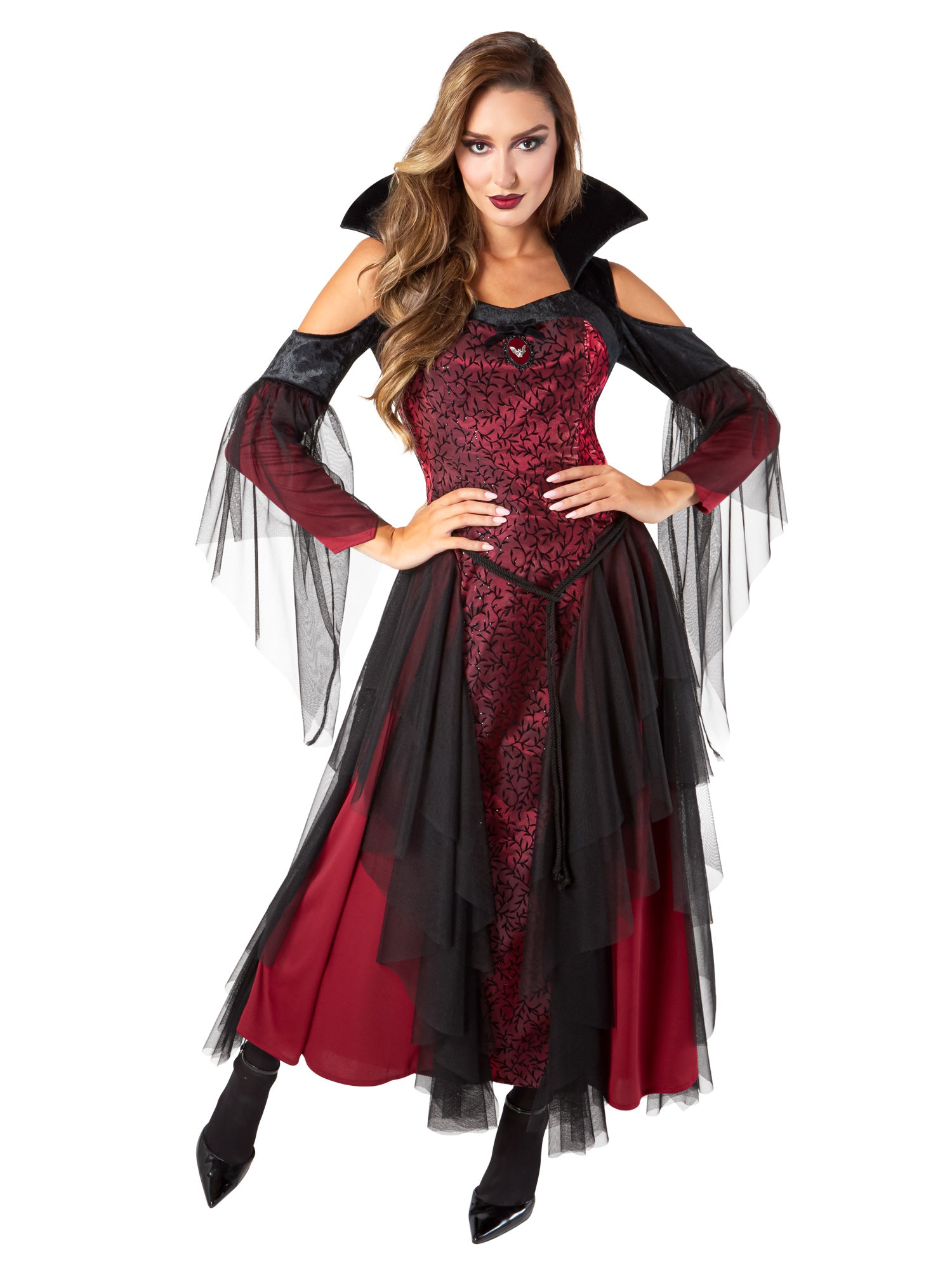 Women's Red Vintage Vampiress Costume - costumes.com