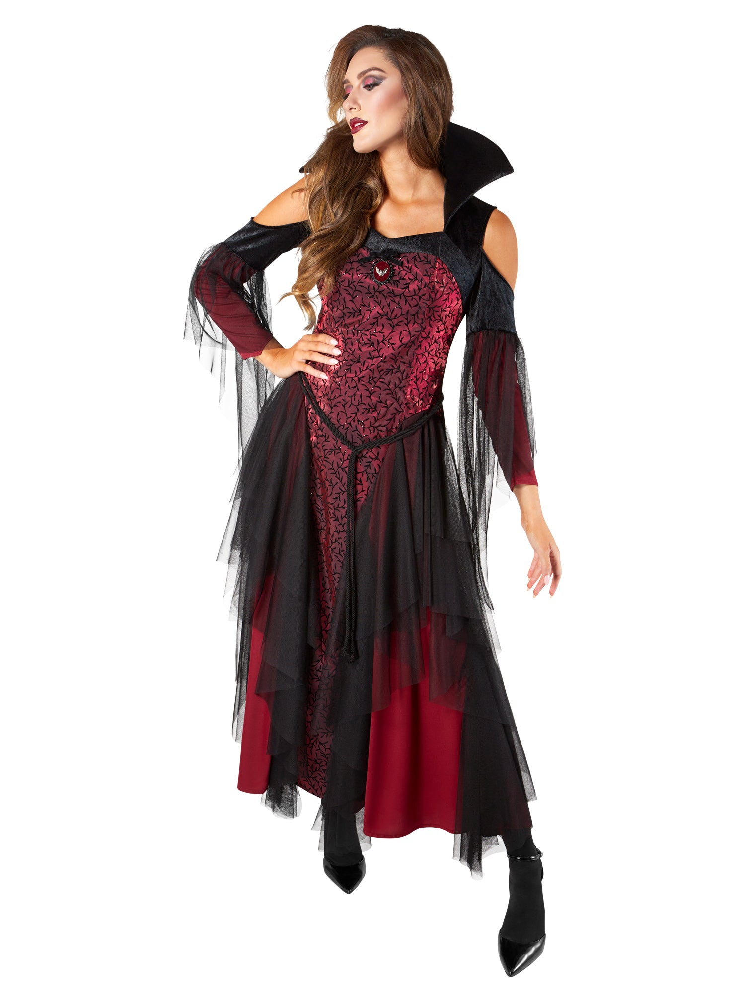Women's Red Vintage Vampiress Costume - costumes.com