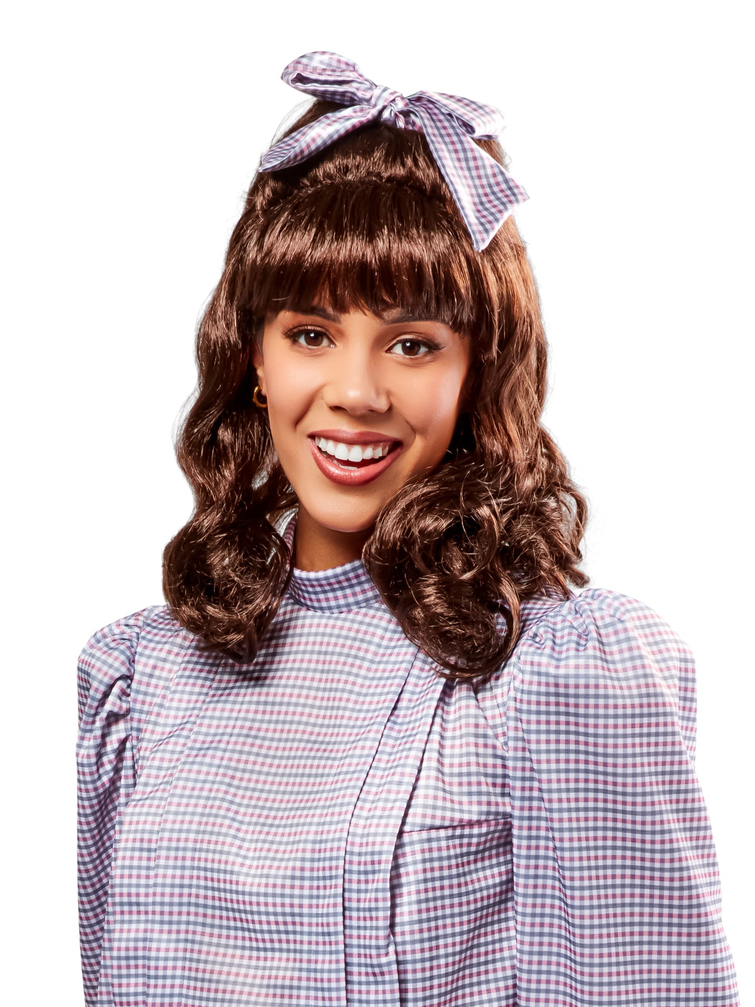 Women's American Girl Samantha Parkington Brown Wig with Bangs - costumes.com