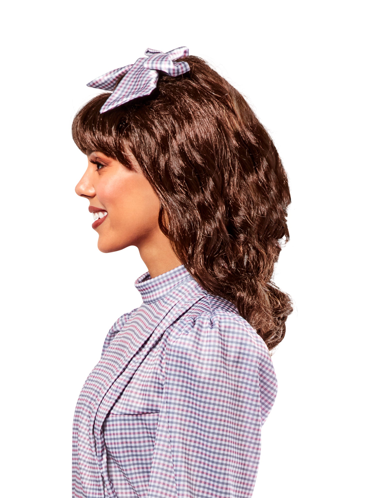 Women's American Girl Samantha Parkington Brown Wig with Bangs - costumes.com