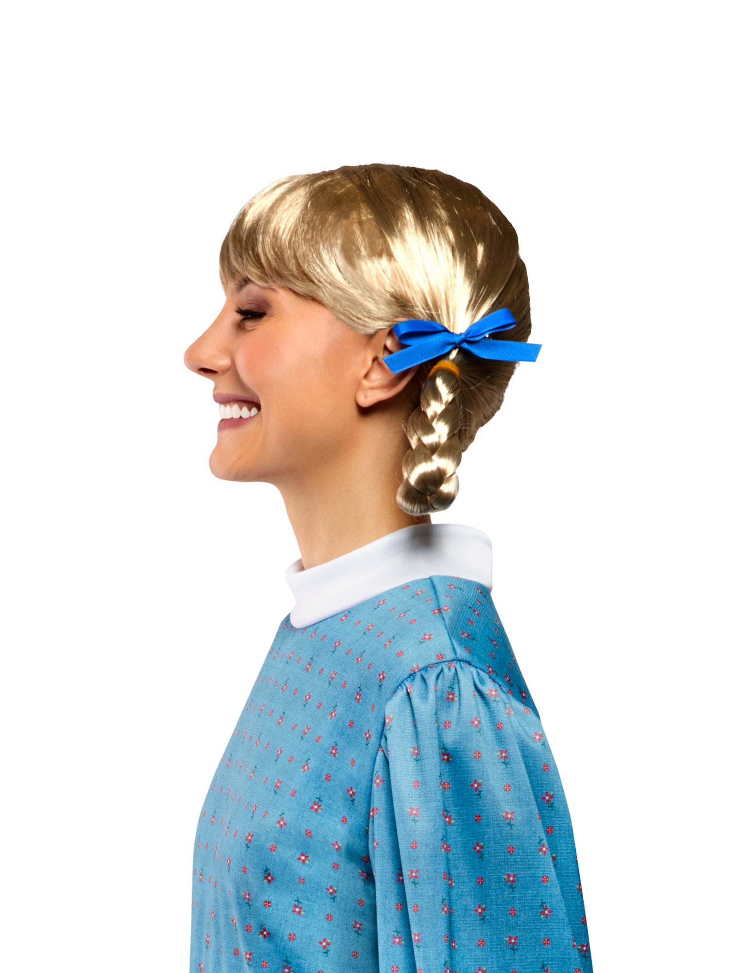 Women's American Girl Kirsten Larson Blonde Braided Ponytail Wig - costumes.com