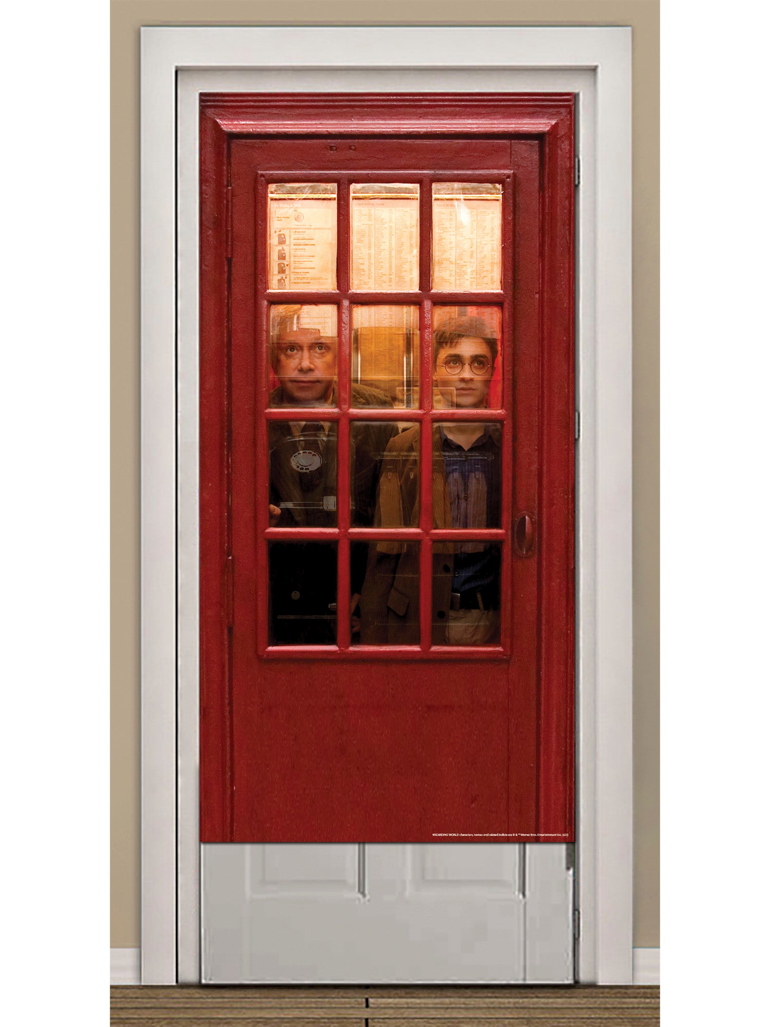 60-inch Harry Potter Telephone Booth Front Door Cover Decoration - costumes.com