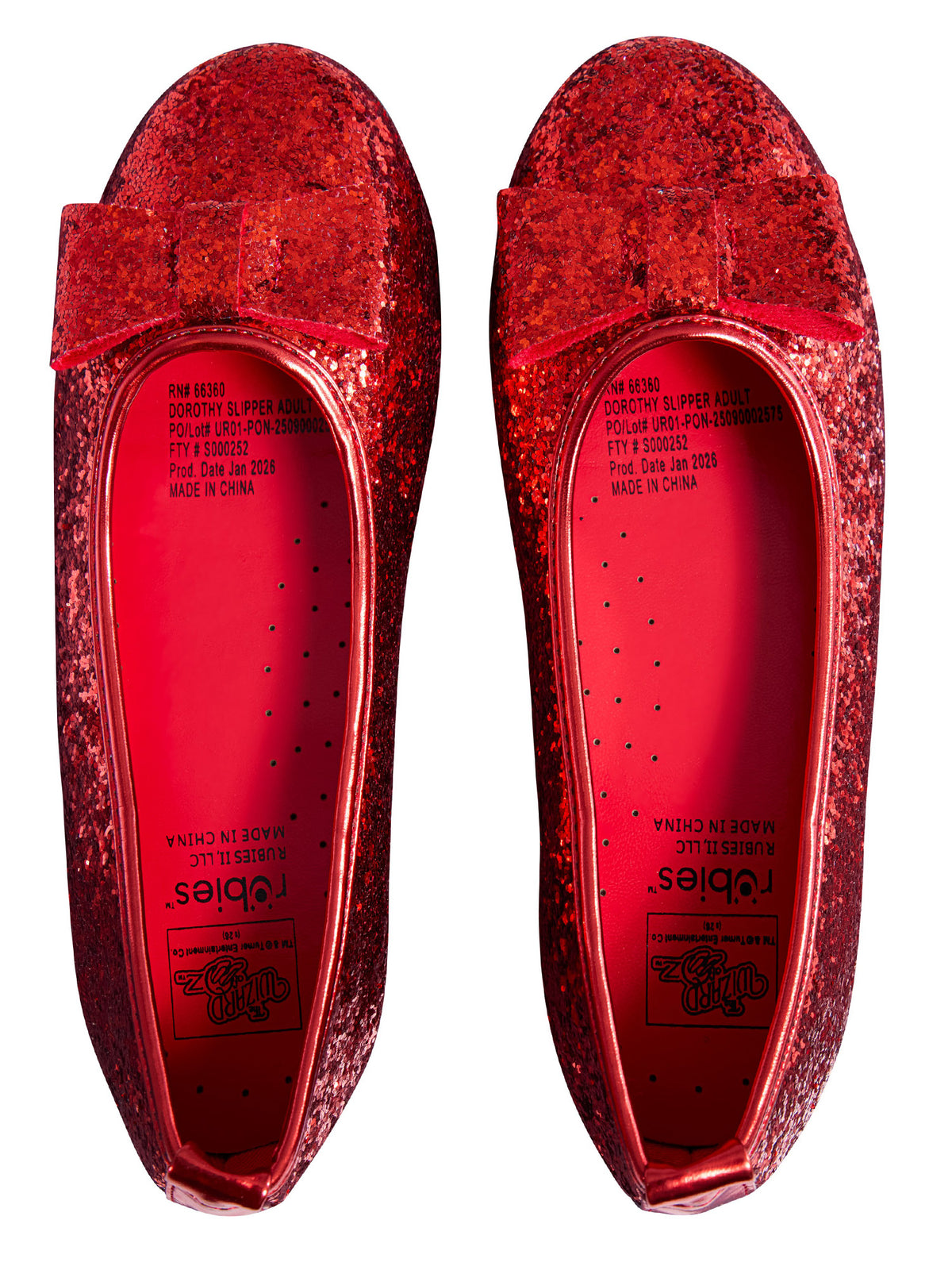 Women's Red Glitter Ballet Deluxe Shoes - costumes.com