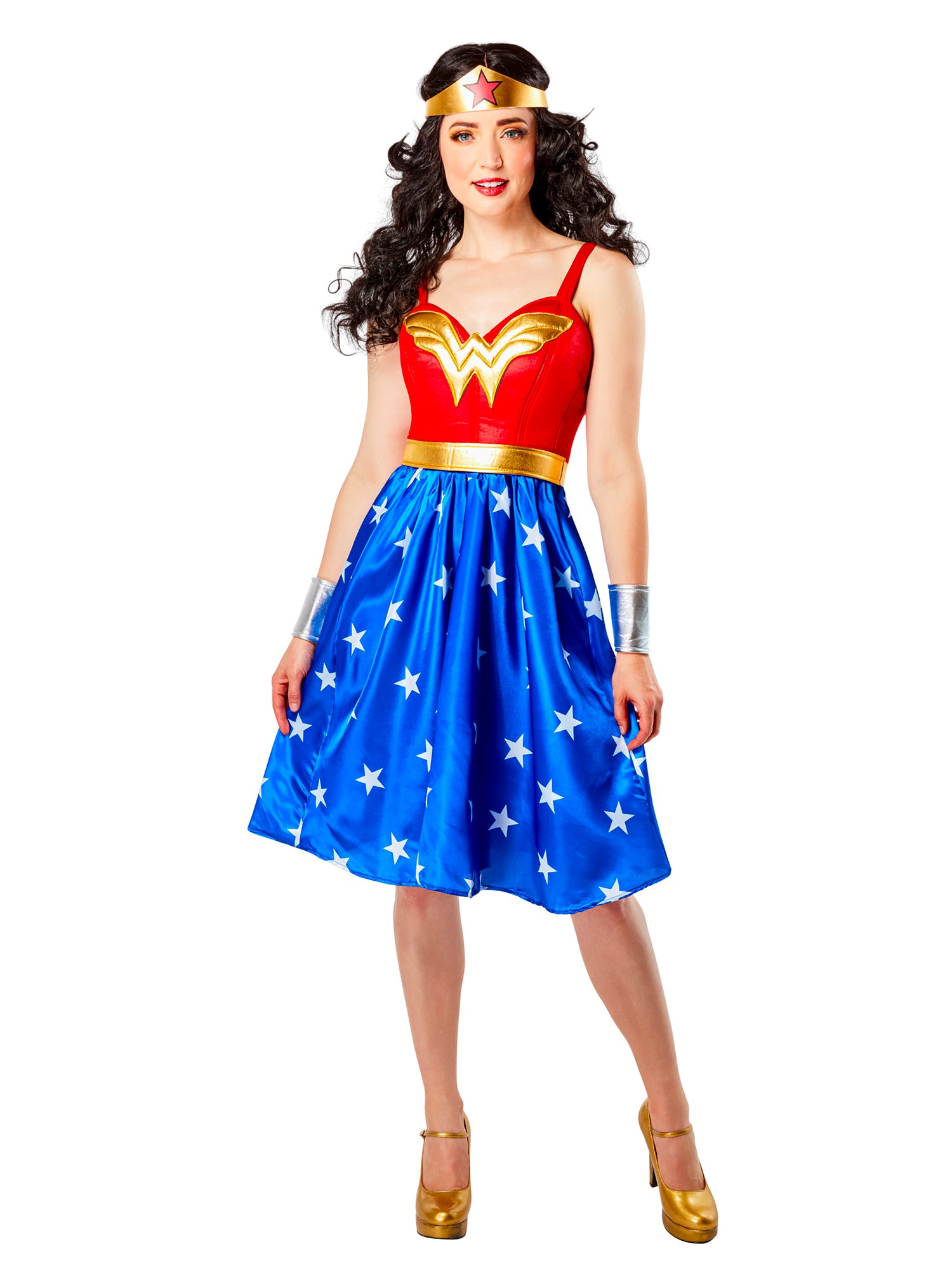 Women's DC Comics Wonder Woman Midi Dress Costume - costumes.com