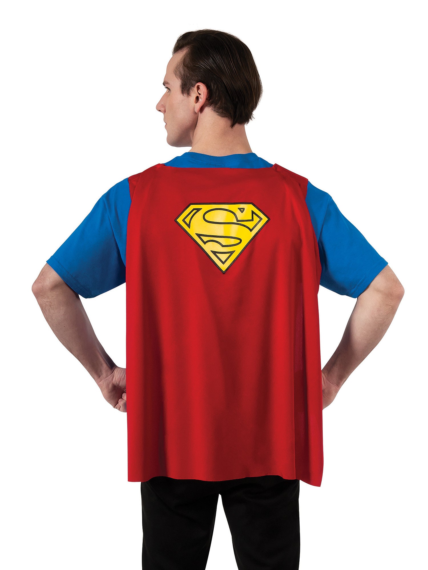 Men's Superman T-Shirt and Removable Cape Set - costumes.com