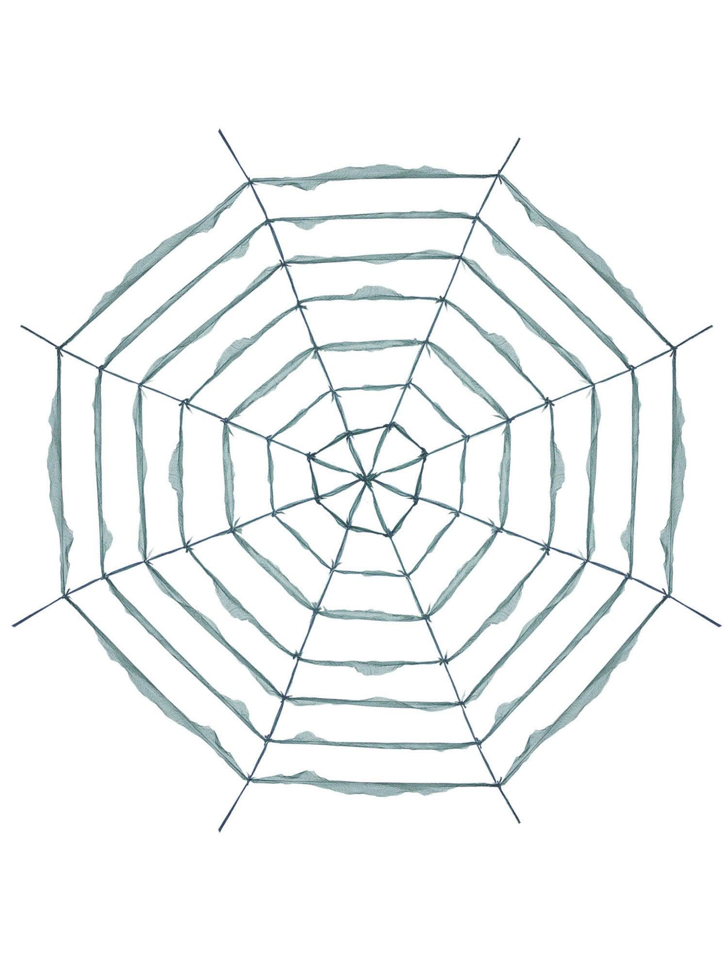 12 Foot White Fabric Spider Web Yard Decor - costumes.com