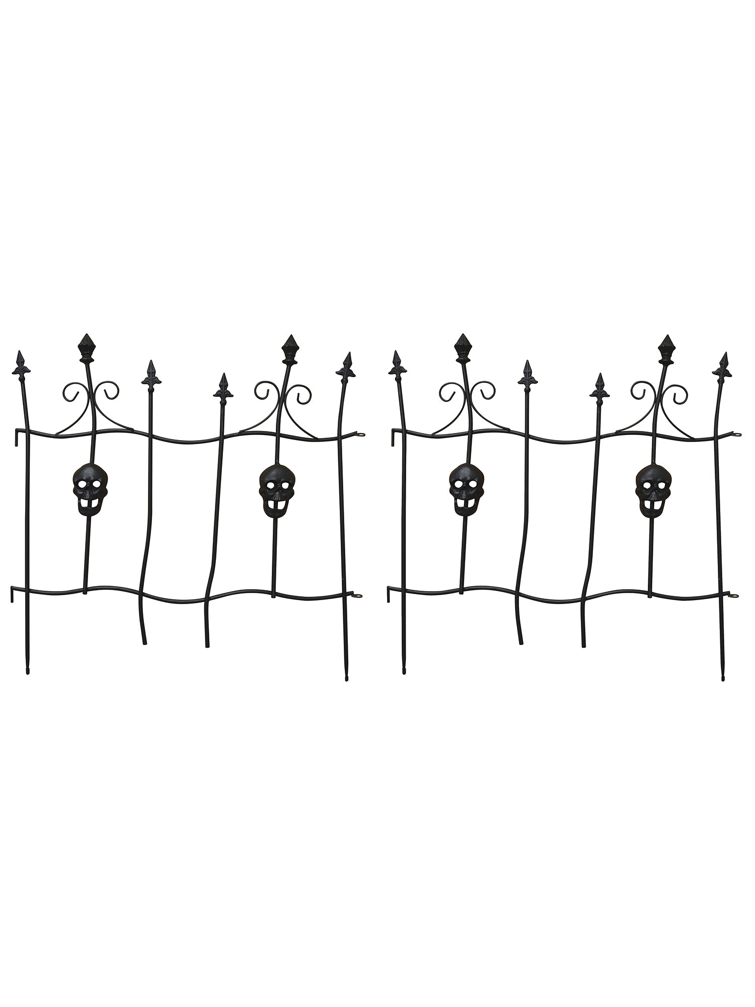 26-inch Iron Skull Fence - Set of 2 - costumes.com