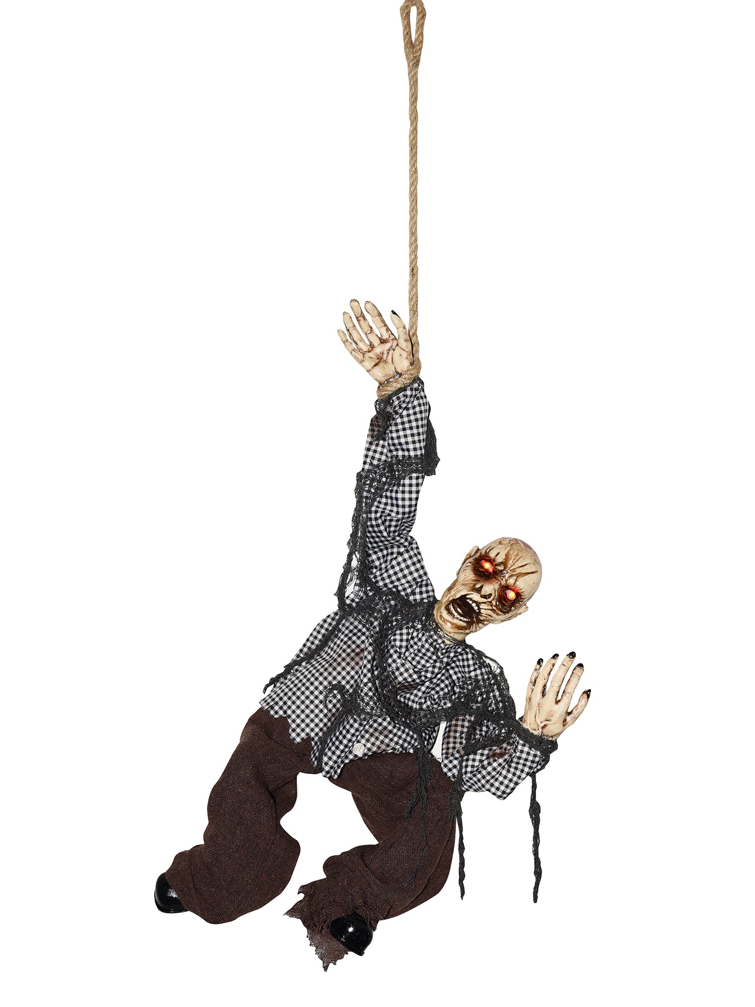 2 Foot Hanging Zombie Man Light Up Animated Prop - costumes.com