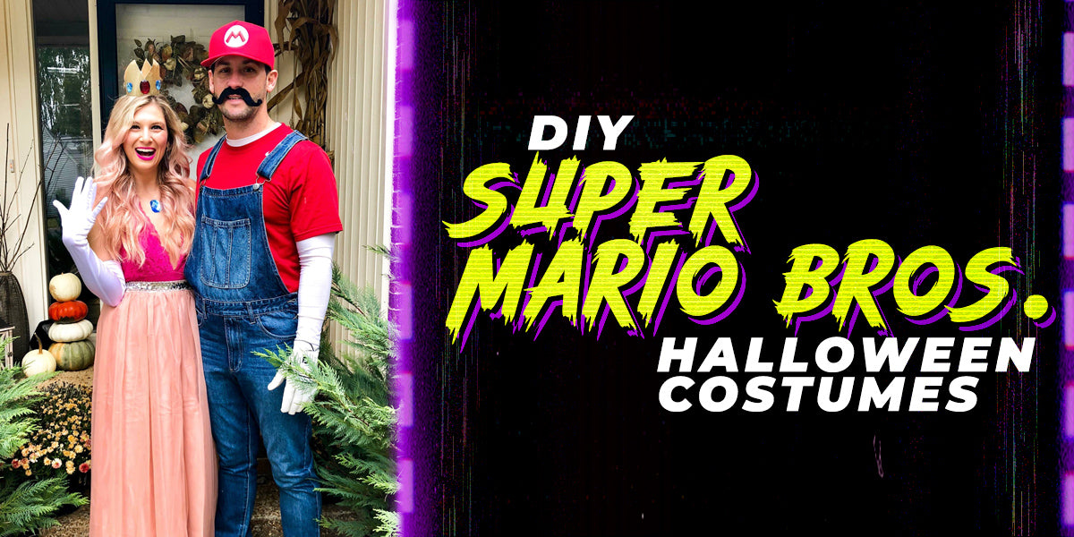 Featured image for teh DIY Super Mario Bros Halloween Costumes blog post.