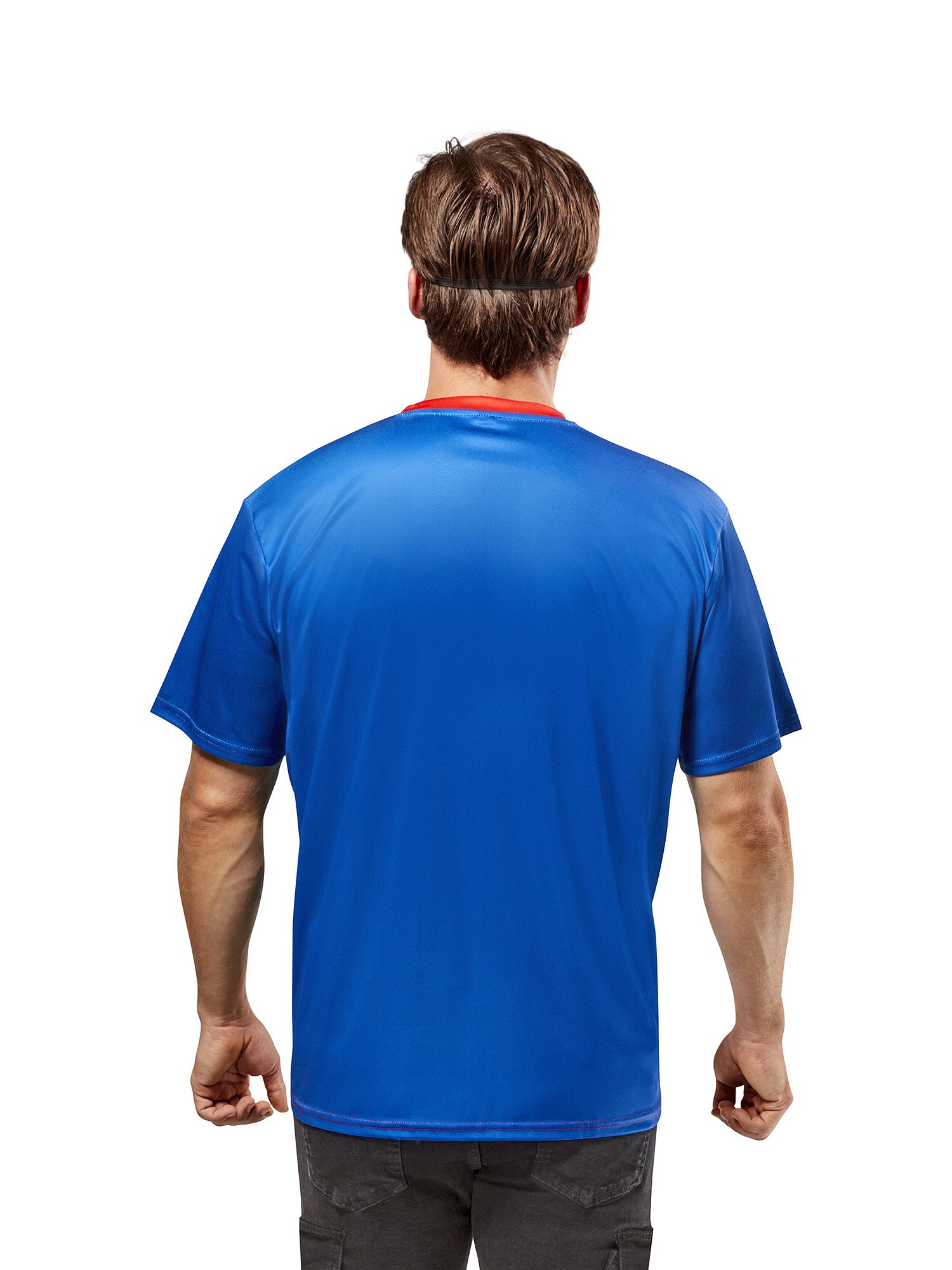 Men's DC Comics Ben Cooper Superman T-Shirt and Half Mask - costumes.com