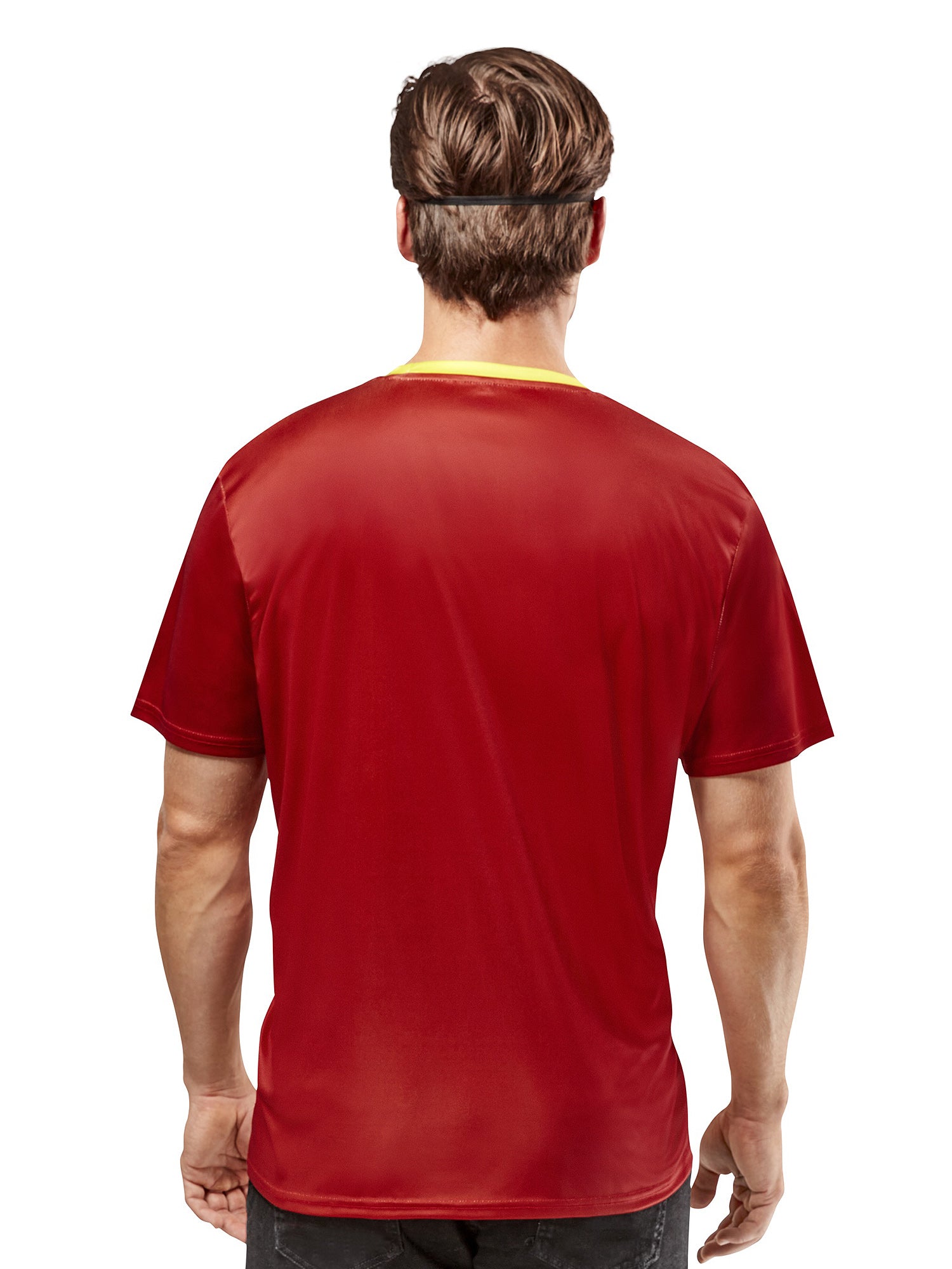 Men's DC Comics Ben Cooper Flash T-Shirt and Half Mask - costumes.com