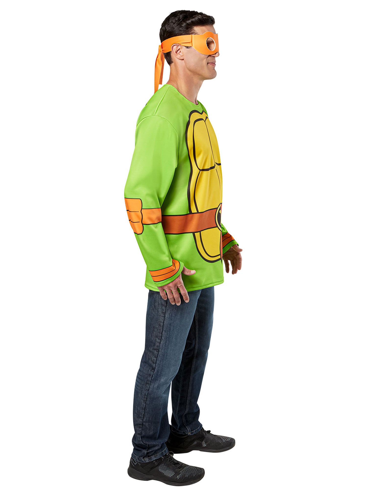 Men's Teenage Mutant Ninja Turtles Classic Michelangelo Costume Top and Mask - costumes.com