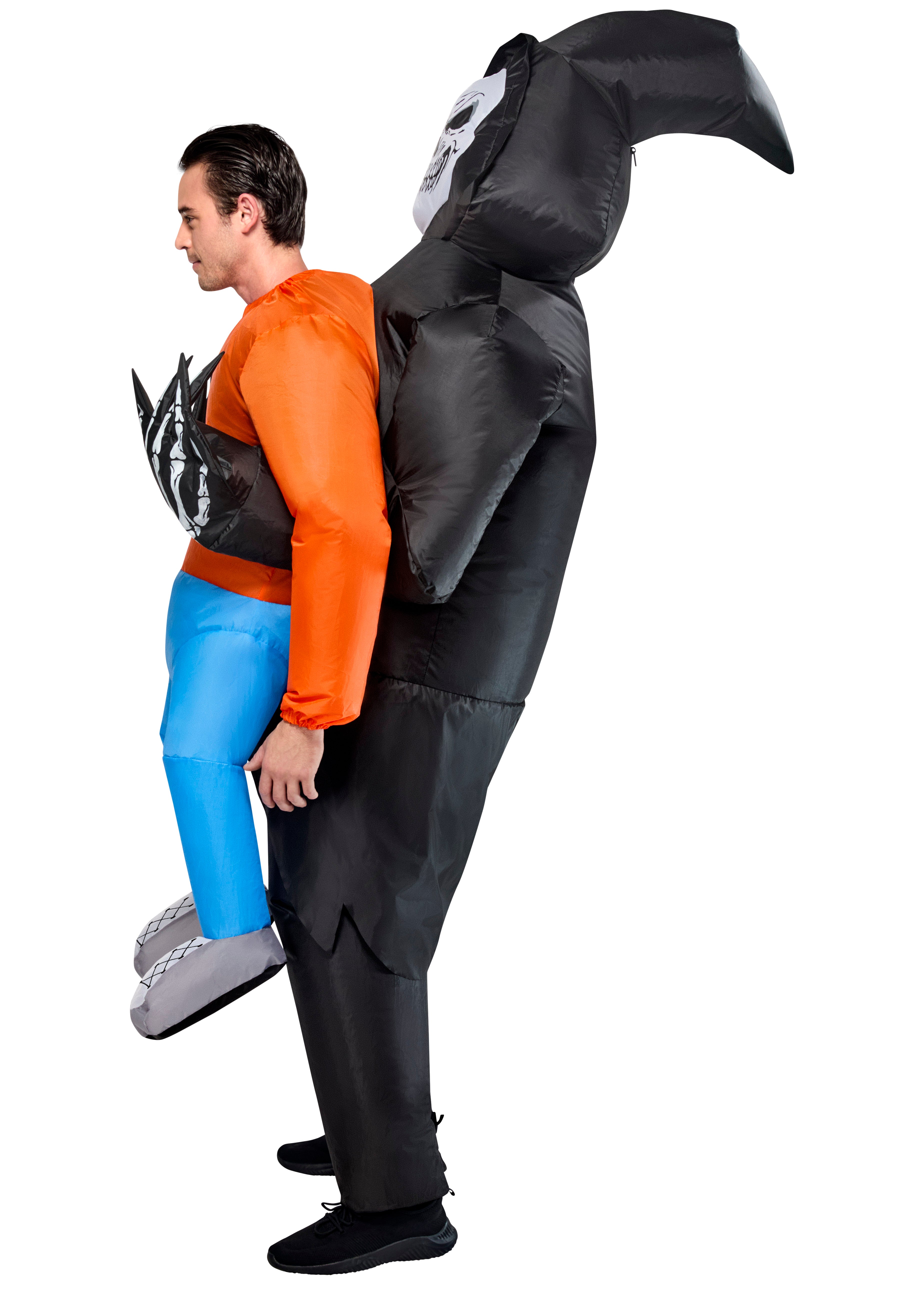 Adult Grim Reaper Abduction Inflatable Costume - costumes.com