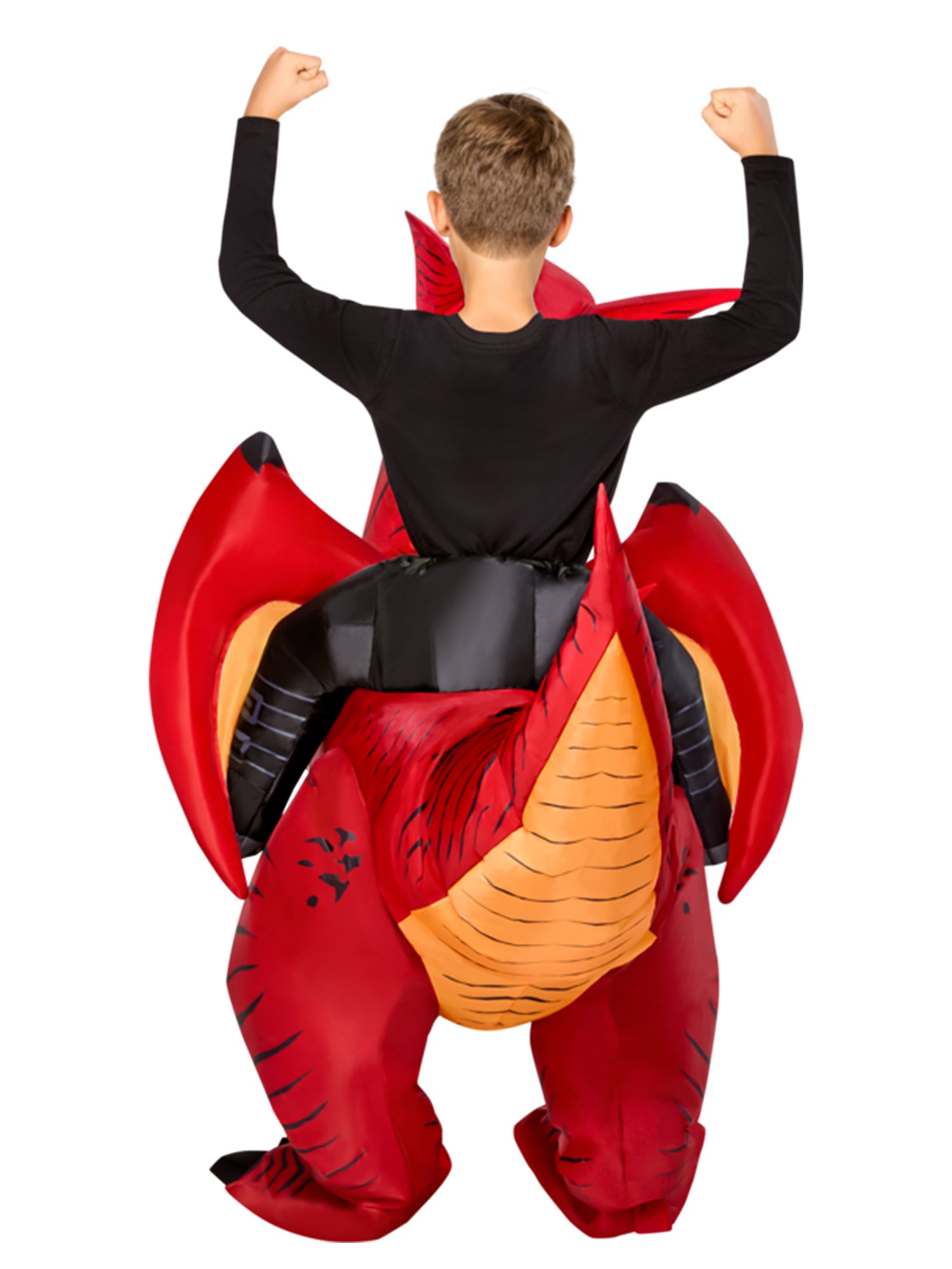Kids' Ride on Red Dragon Light Up Inflatable Costume - costumes.com