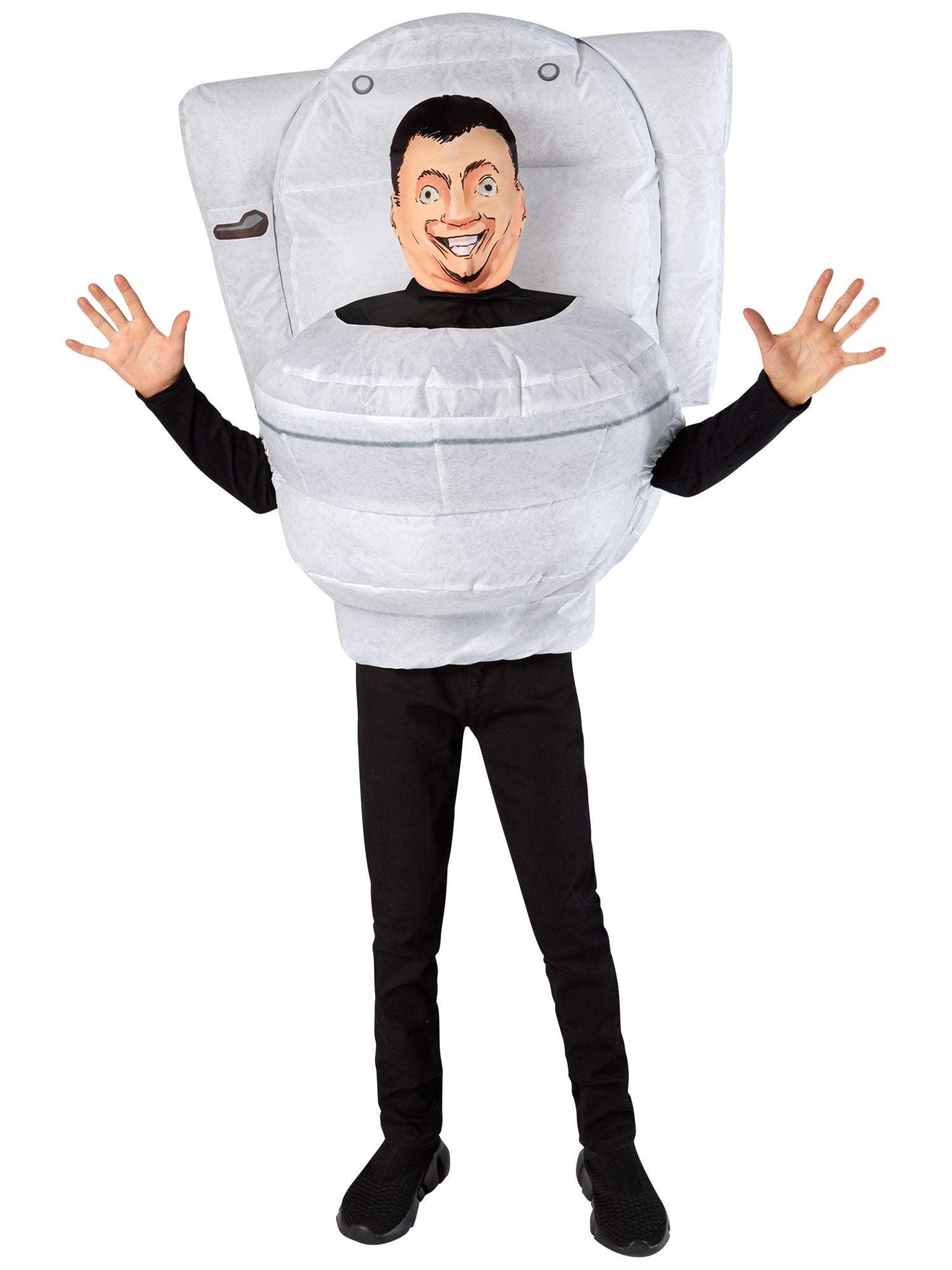 Boys' Skibidi Toilet Inflatable Hood - costumes.com