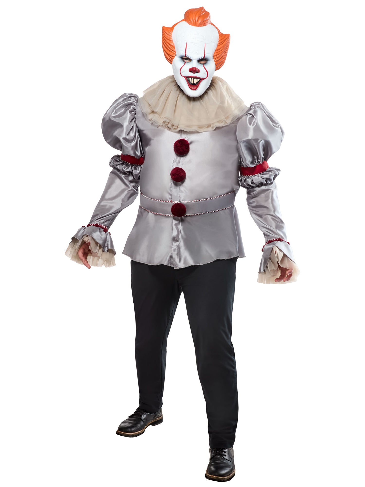 Men's Big and Tall It 2017 Pennywise Costume with Mask - costumes.com