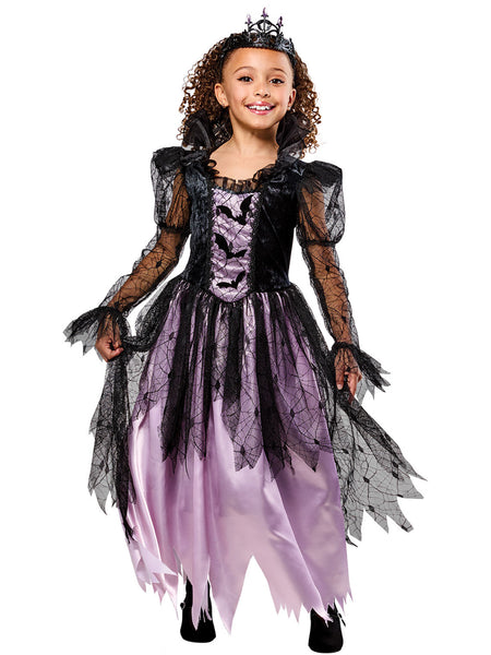 Girls' Purple and Black Gothic Queen Costume Girls' Purple and Black Gothic Queen Costume