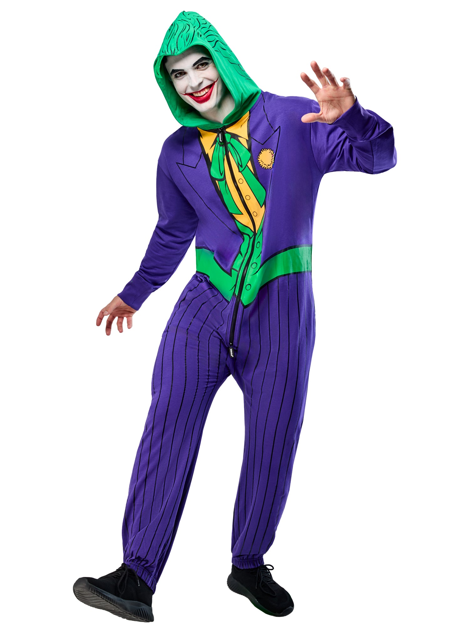 Men's DC Comics Joker Zipsters Hooded Costume