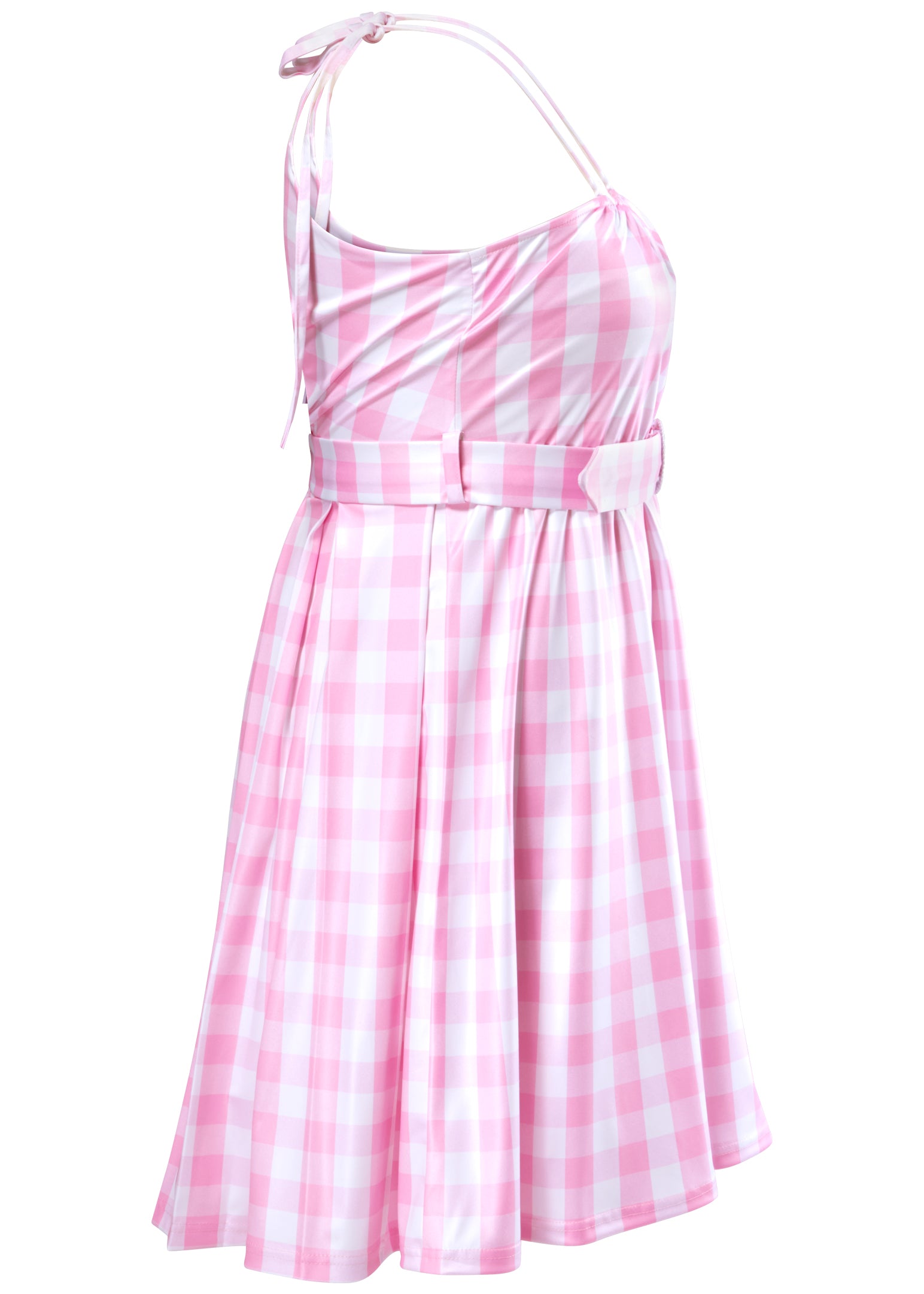 Women's Plus Size Barbie Movie Perfect Day Pink Gingham Dress