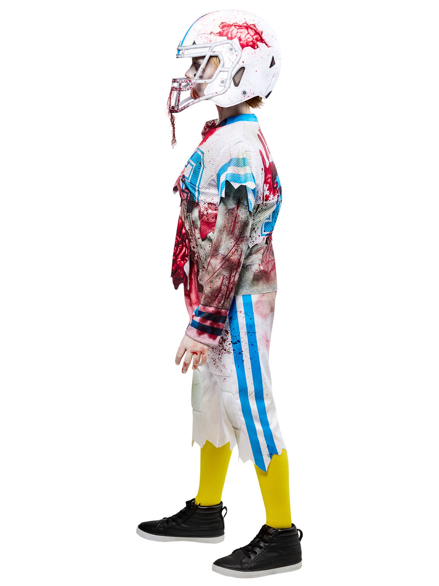 fantasy football helmets monster zombie Boys' Bloody Zombie Football Player Costume