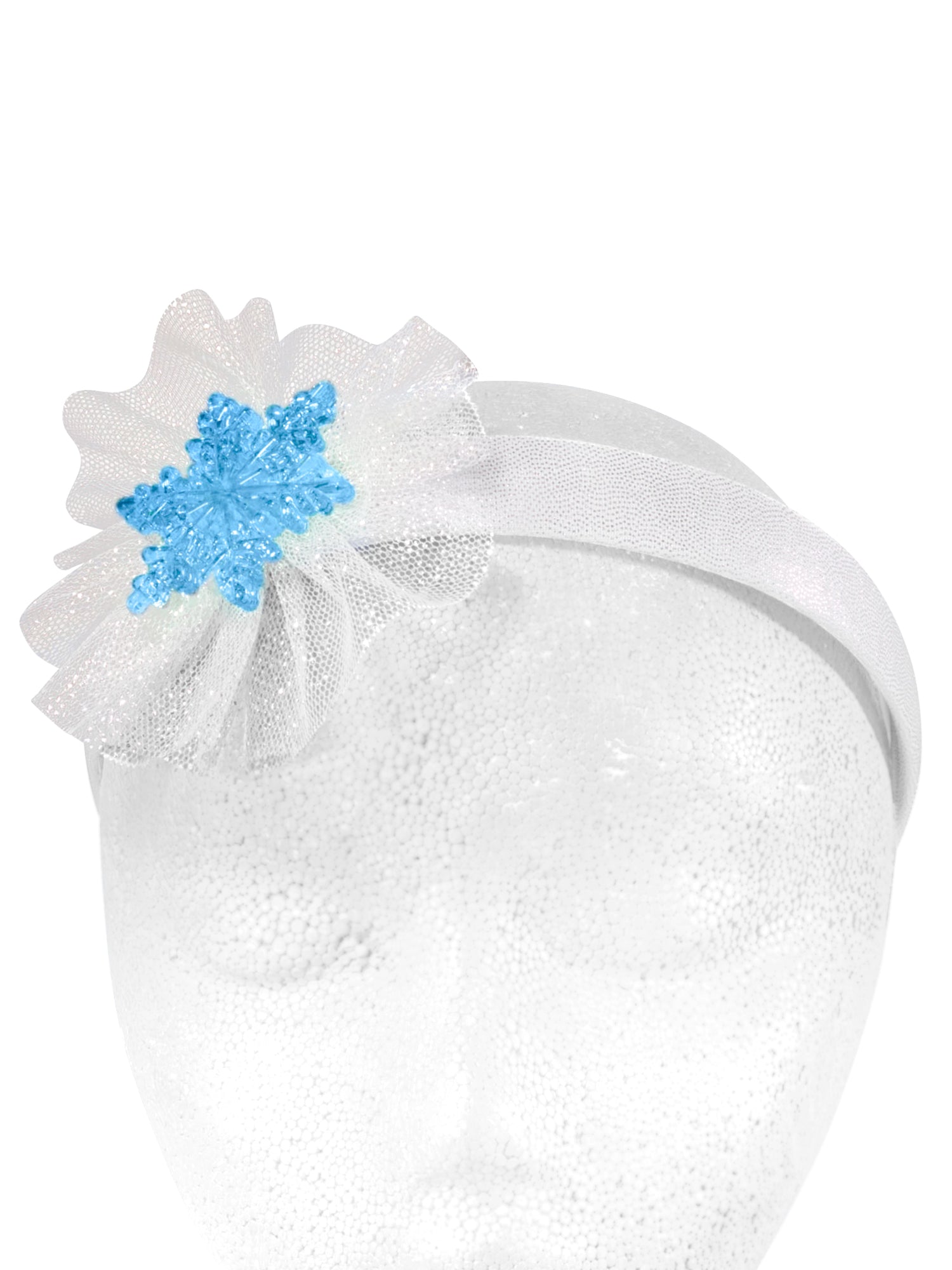 Girls' Blue Snow Princess Dress and Headband - costumes.com