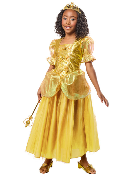 Girls' Gold Beauty Princess Dress and Tiara