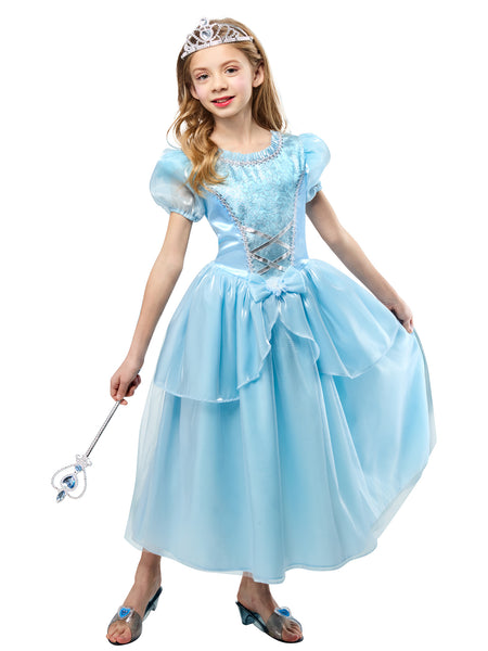 Girls' Blue Midnight Princess Dress and Tiara