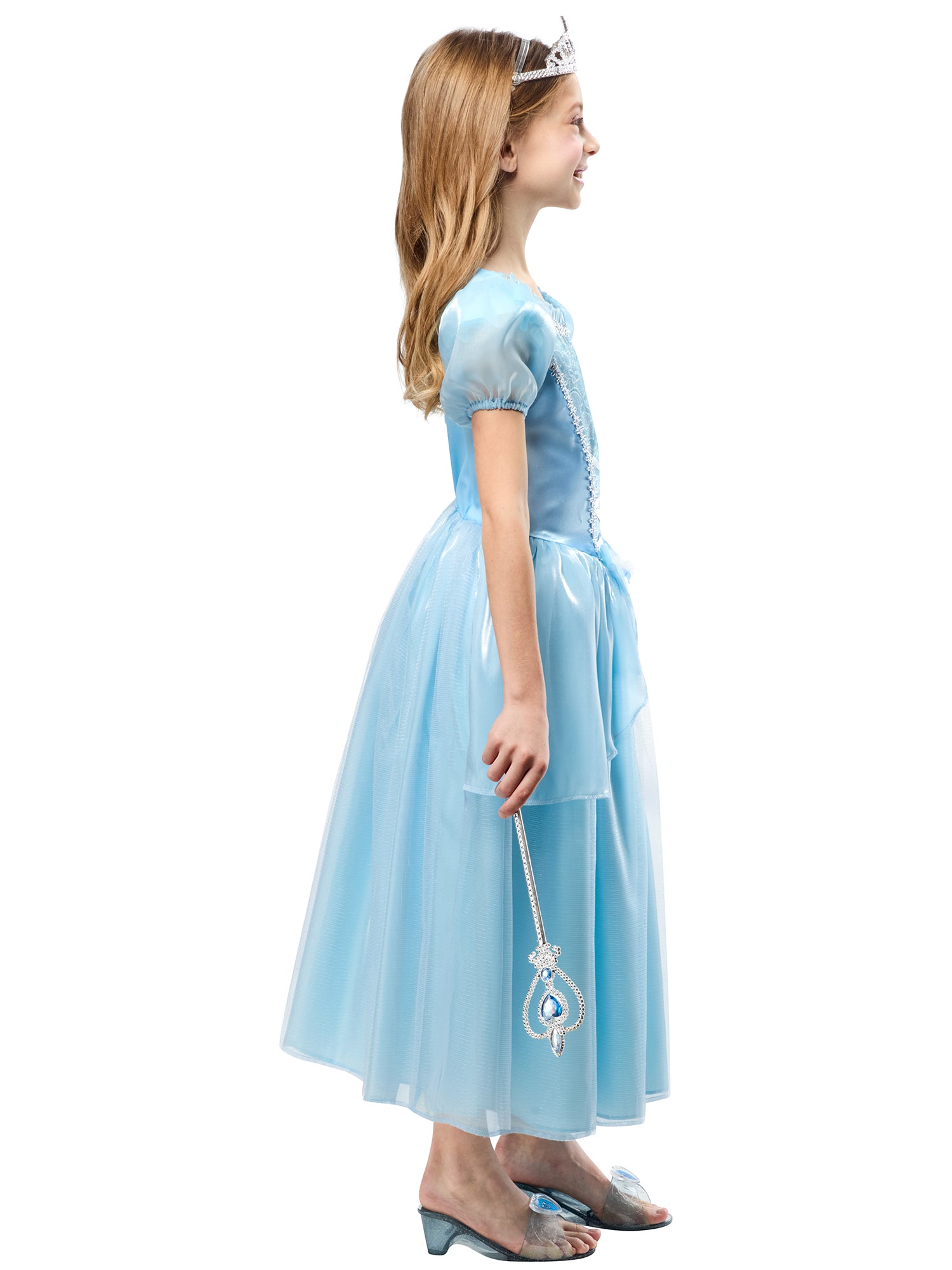 Girls' Blue Midnight Princess Dress and Tiara - costumes.com