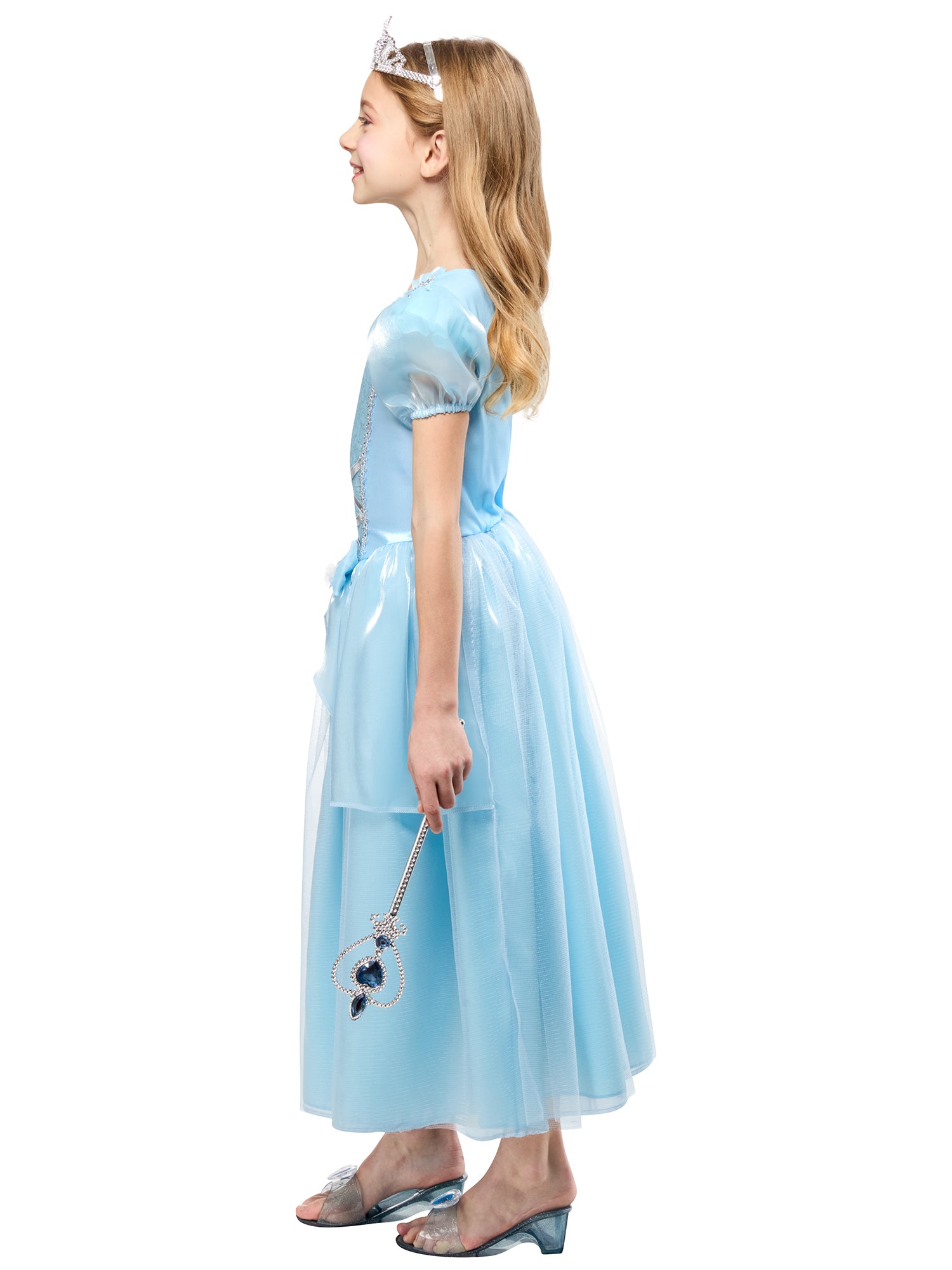 Girls' Blue Midnight Princess Dress and Tiara - costumes.com