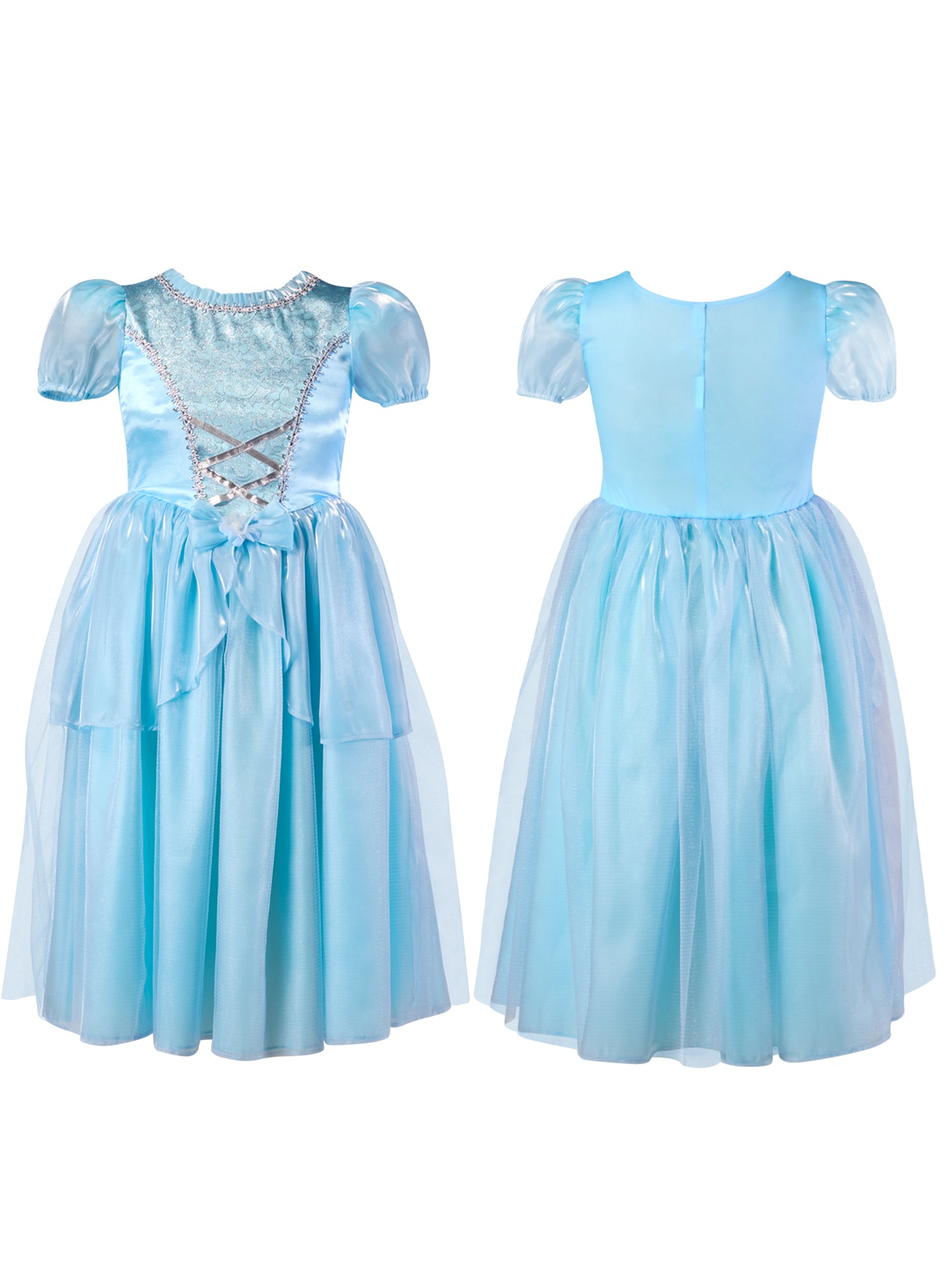 Girls' Blue Midnight Princess Dress and Tiara - costumes.com
