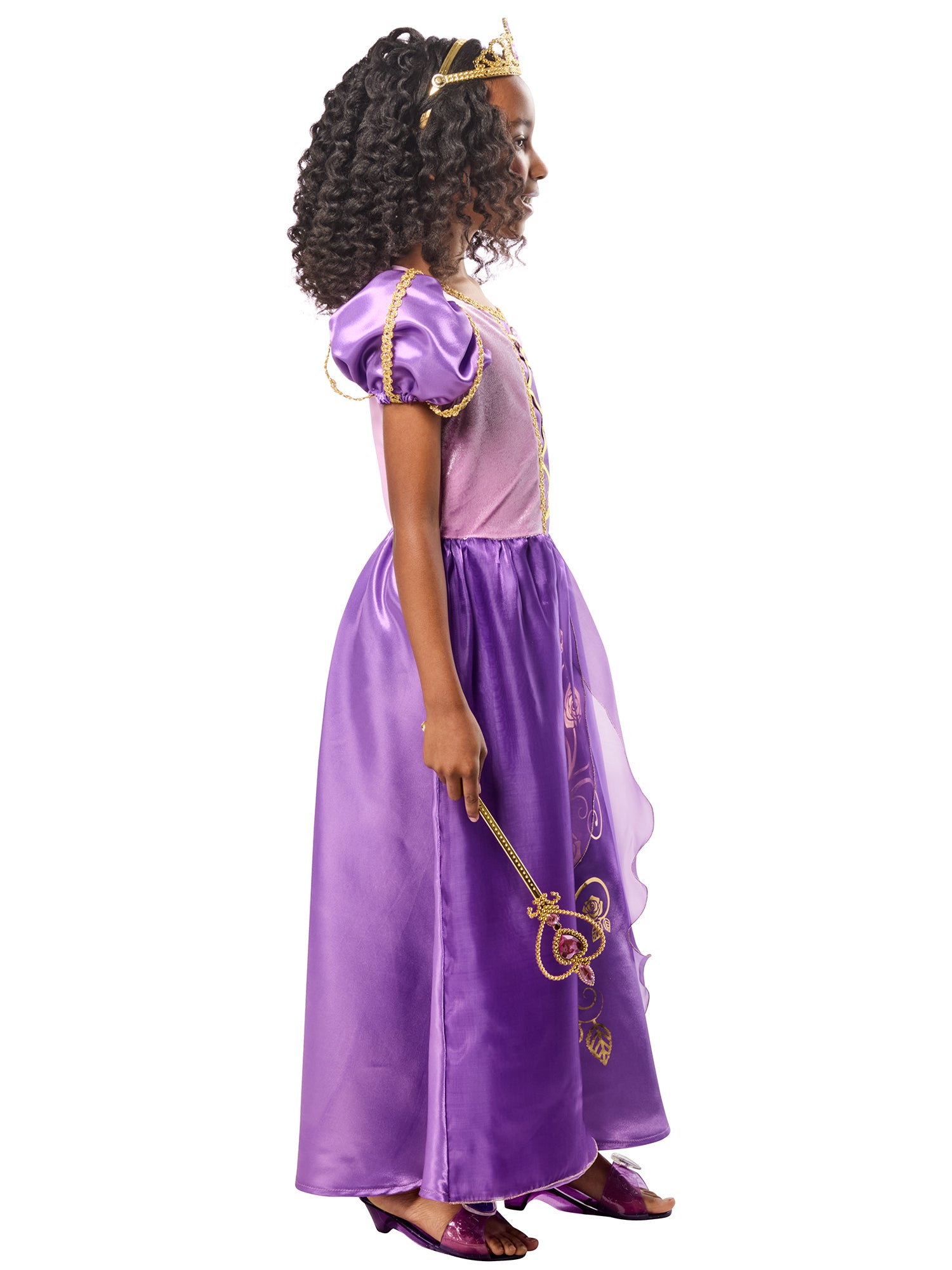 Girls' Purple Royal Princess Dress and Tiara - costumes.com