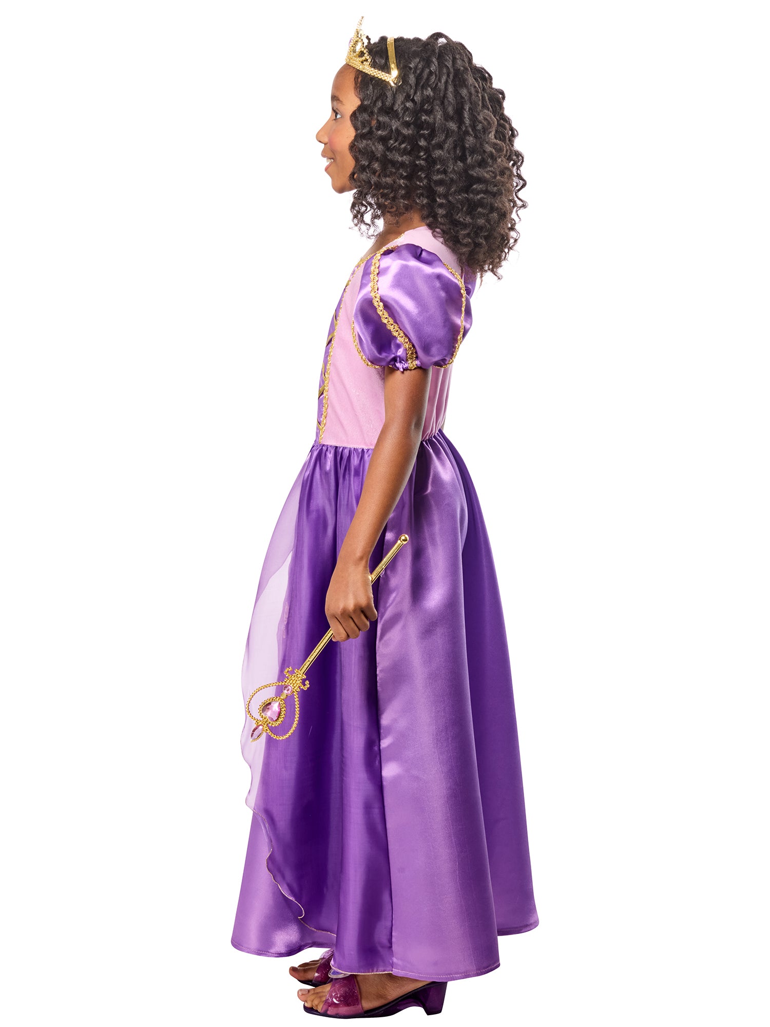 Girls' Purple Royal Princess Dress and Tiara - costumes.com