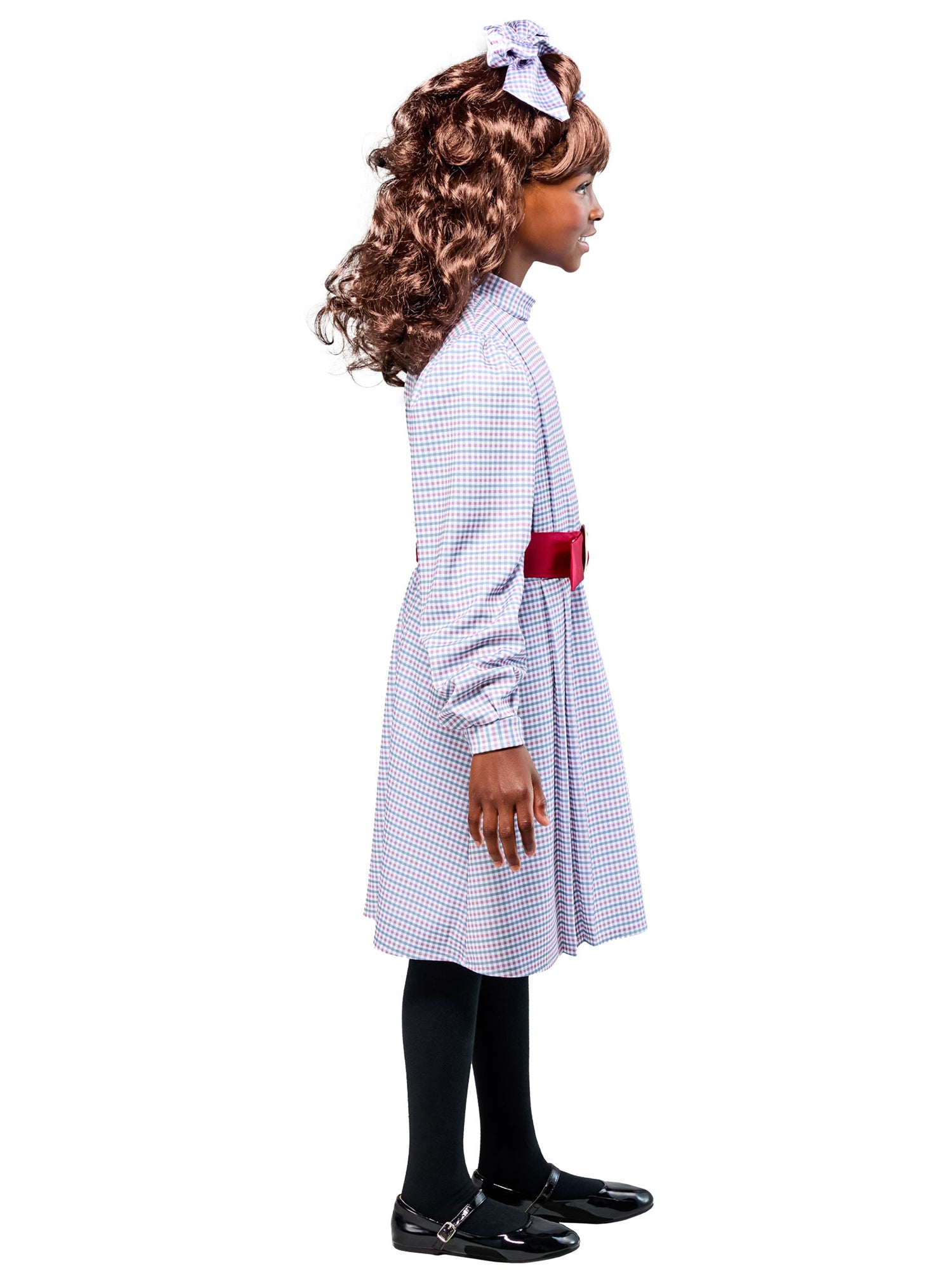 Girls' American Girl Samantha Parkington Plaid Dress Costume Set - costumes.com