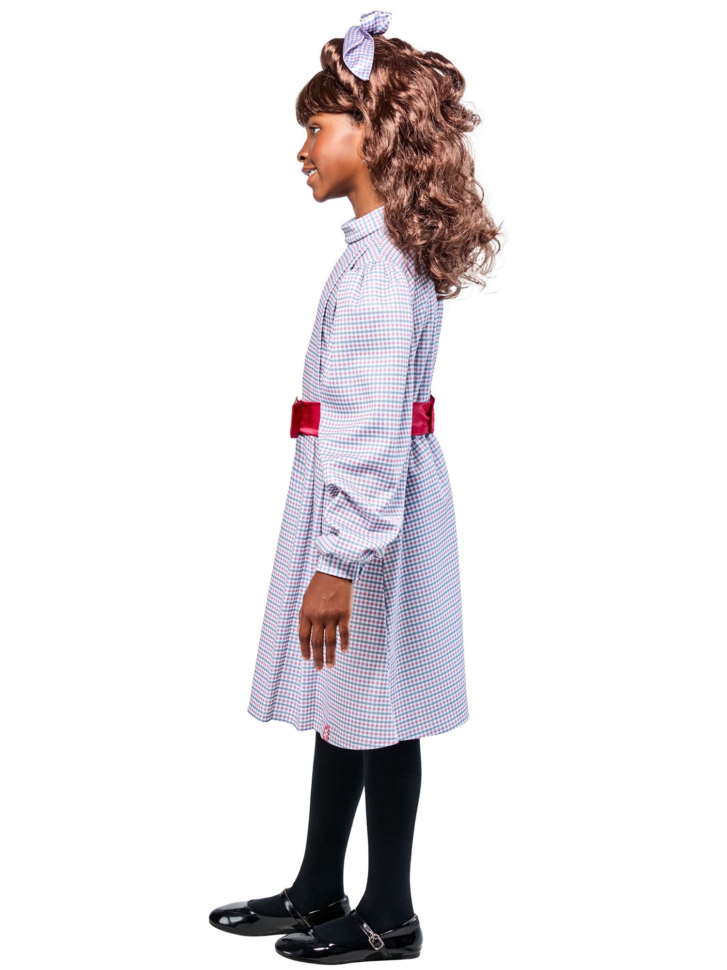 Girls' American Girl Samantha Parkington Plaid Dress Costume Set - costumes.com